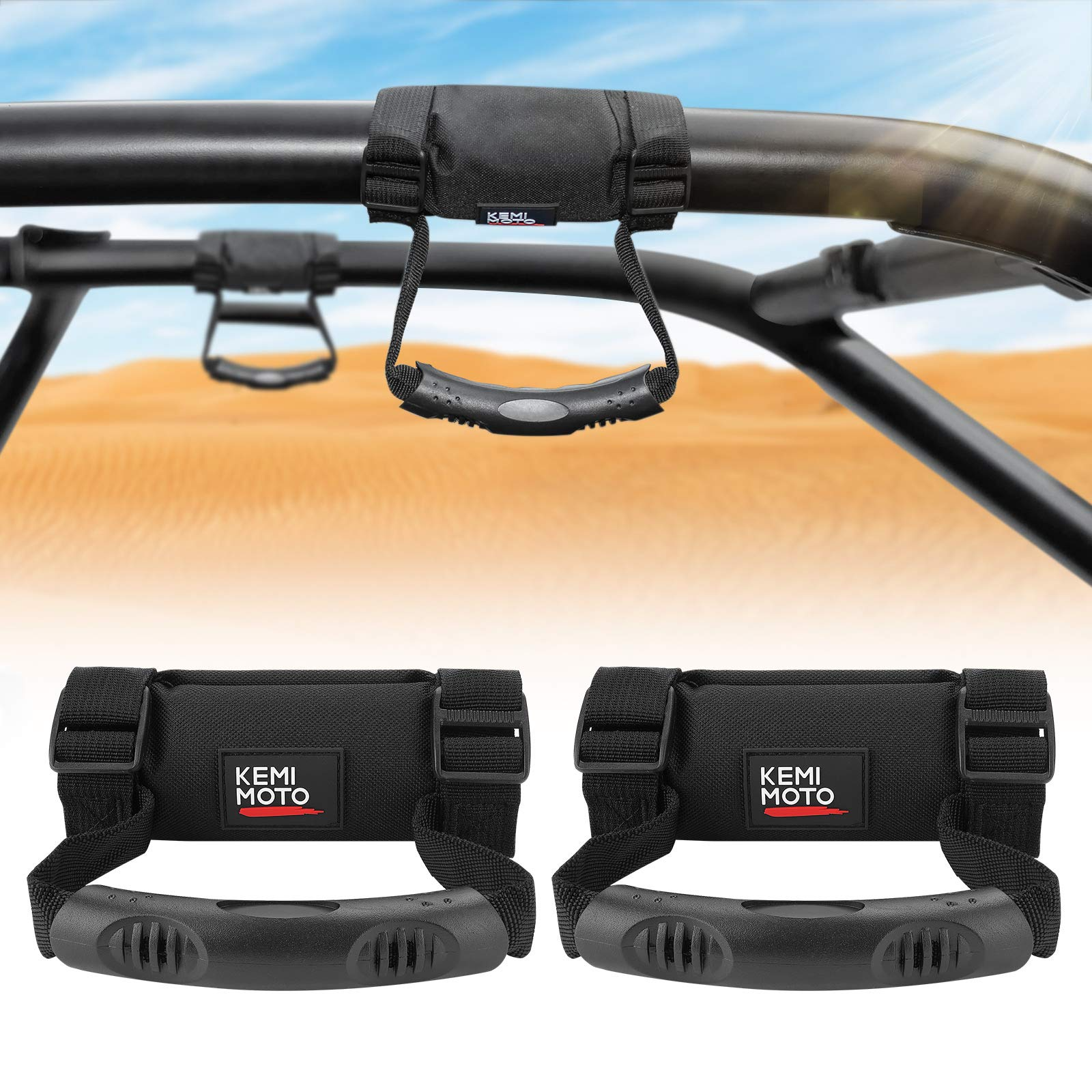 KEMIMOTO UTV Grab Handles 2 Pack Heavy-Duty Roll Bar