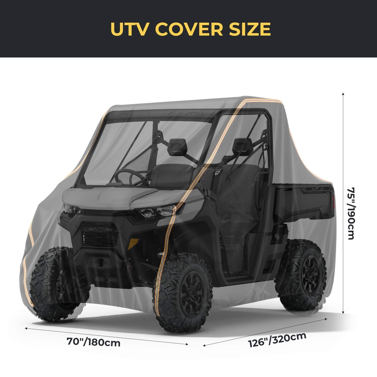 2-Seater UTV Cover for Defender, Ranger, Commander