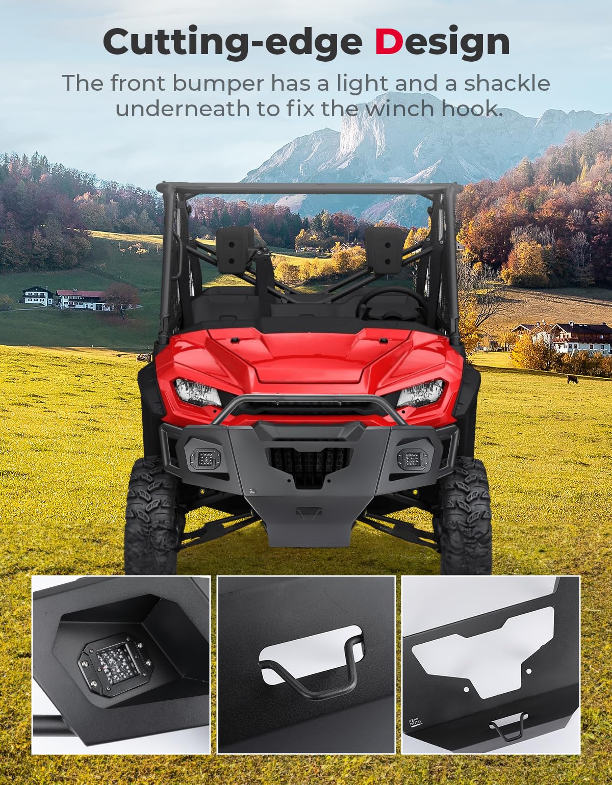 UTV Front Bumper With Lights For Pioneer 1000‑6 2023‑2024