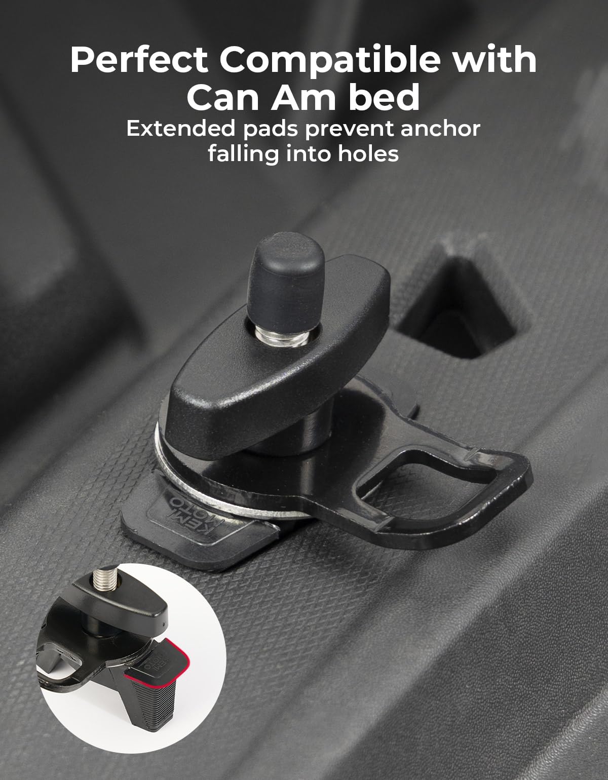 Kemimoto Expandable Anchor Tie Down for Can‑Am Maverick Defender Sea‑Doo
