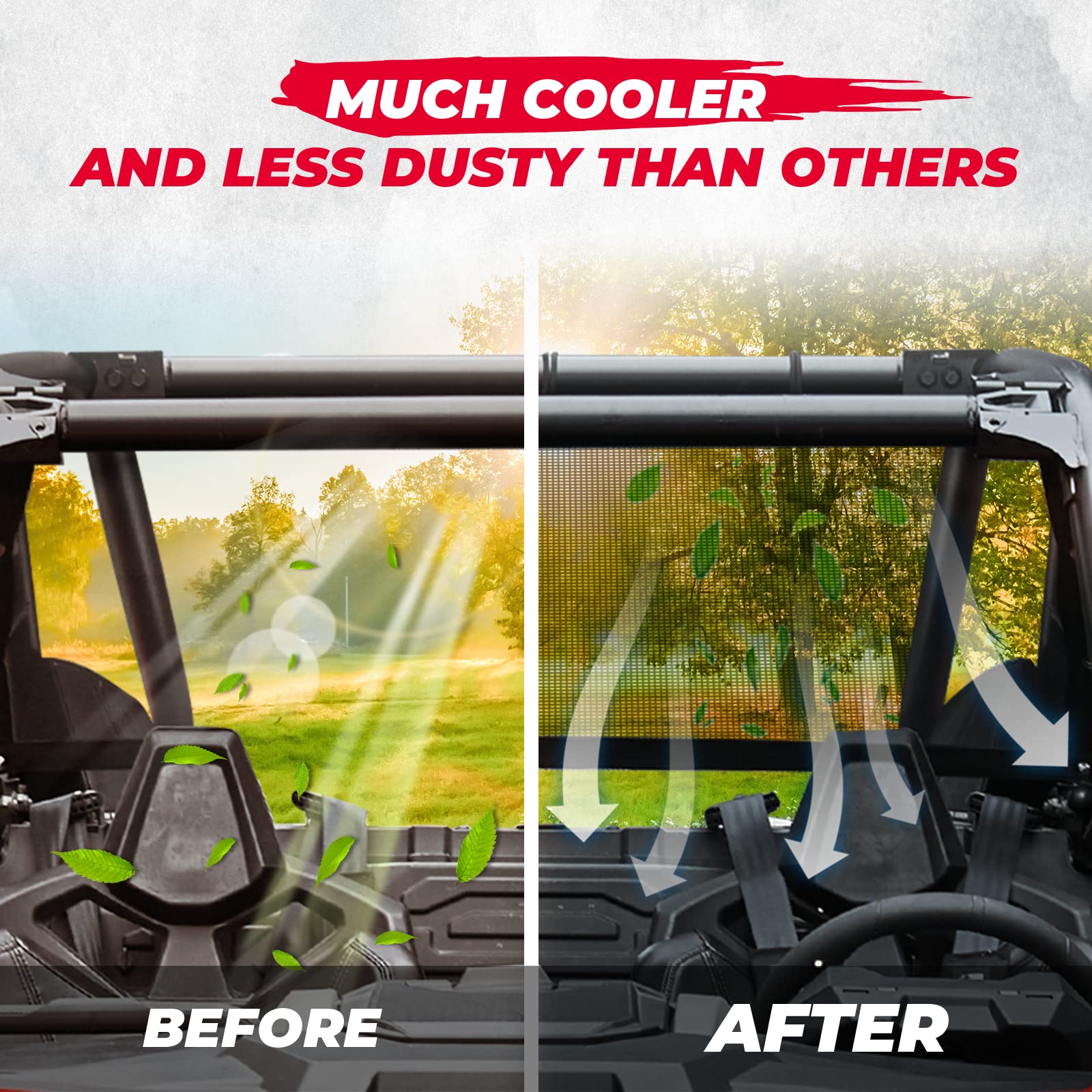 Kemimoto Rear Window Net Mesh for Polaris RZR PRO XP