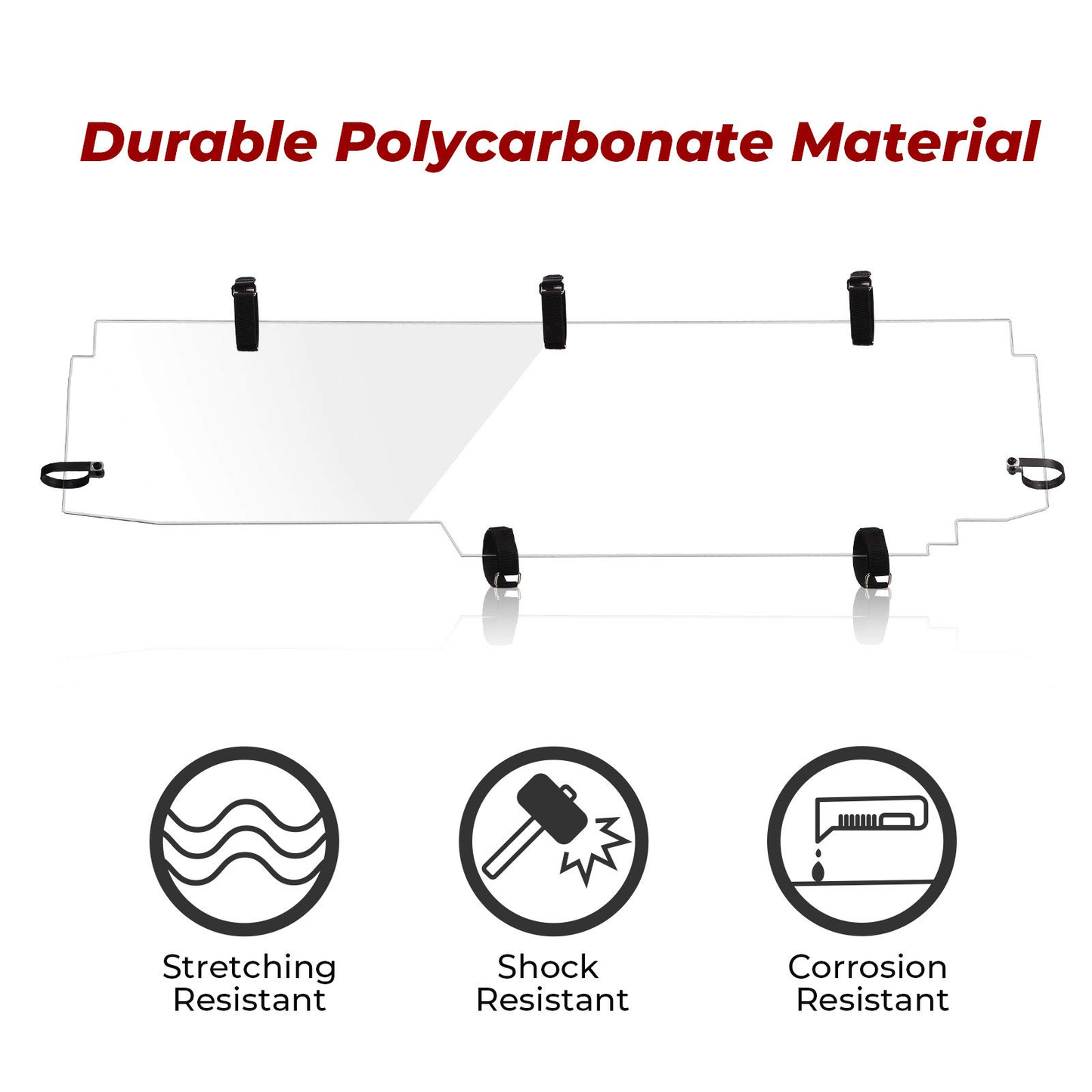 Kemimoto Soft Cab Enclosure Rear Windshield for Can‑Am Maverick X3 MAX