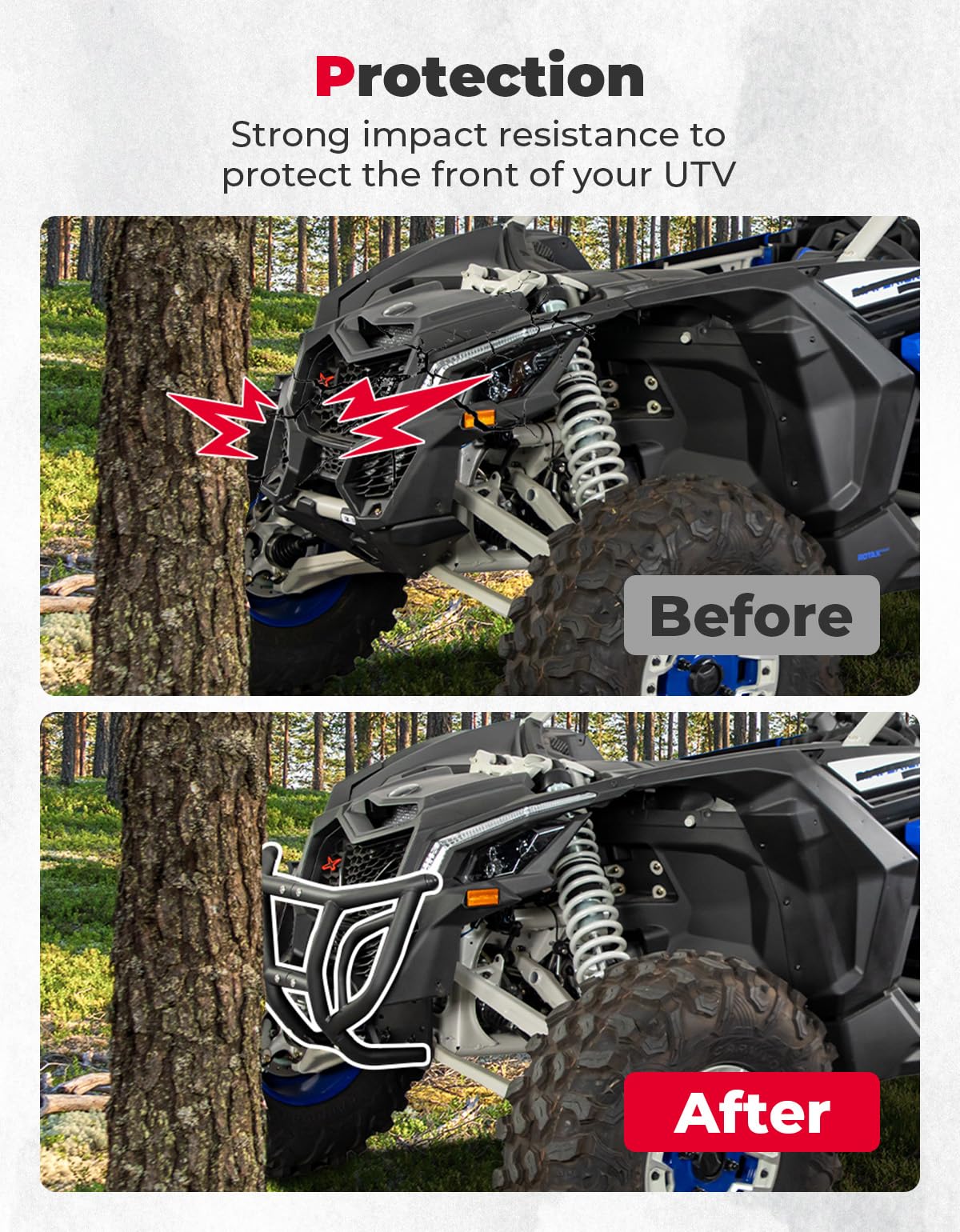 Spotlight Ready Front Bumper for Can-Am Maverick X3/X3 MAX