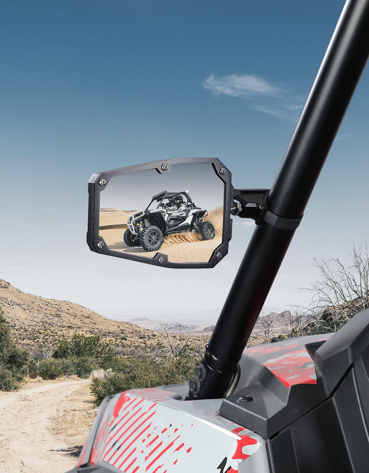 Kemimoto UTV Universal Side View Mirrors 1.5-1.875in Polaris