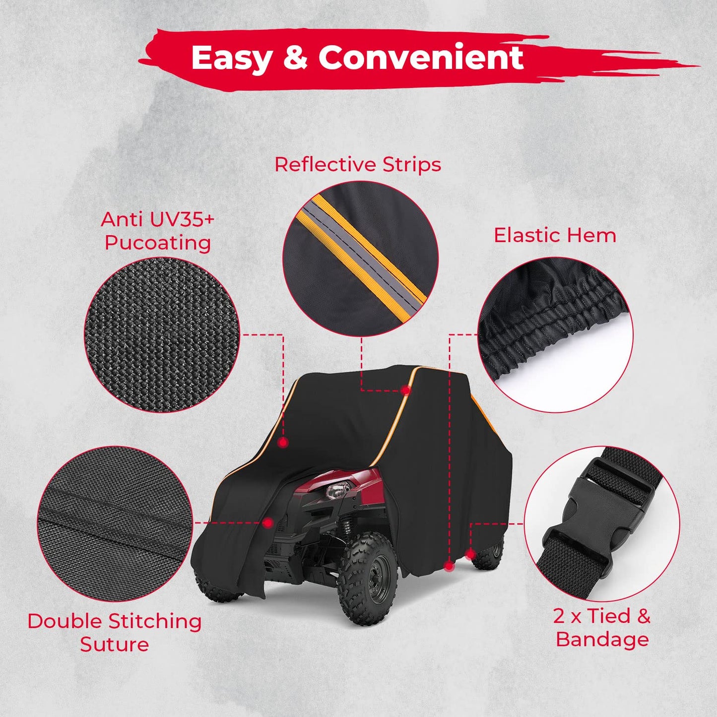 UTV Storage Sun Rain UV Cover for Polaris Ranger RZR XP 1000
