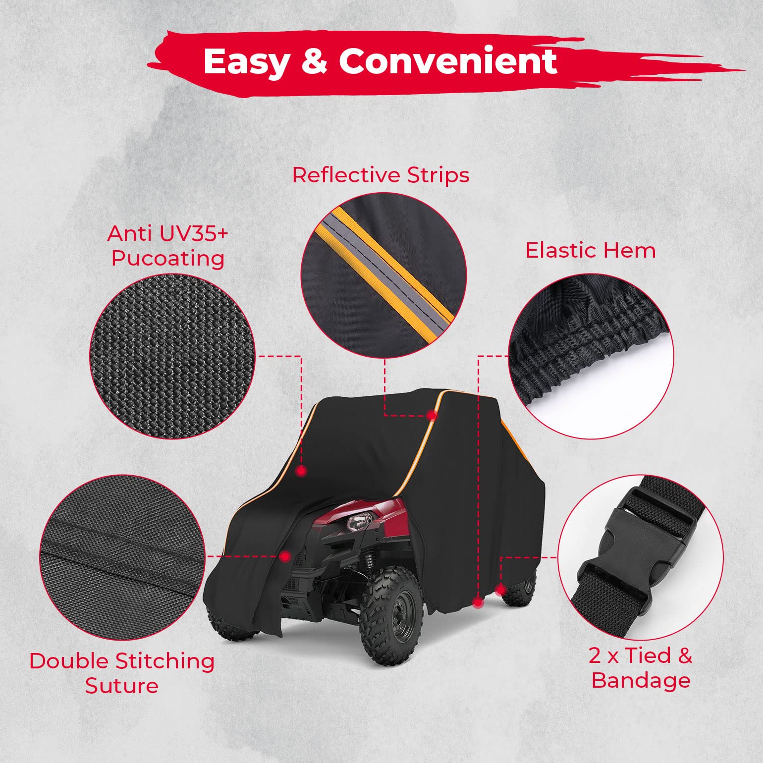 UTV Storage Sun Rain UV Cover for Polaris Ranger RZR XP 1000