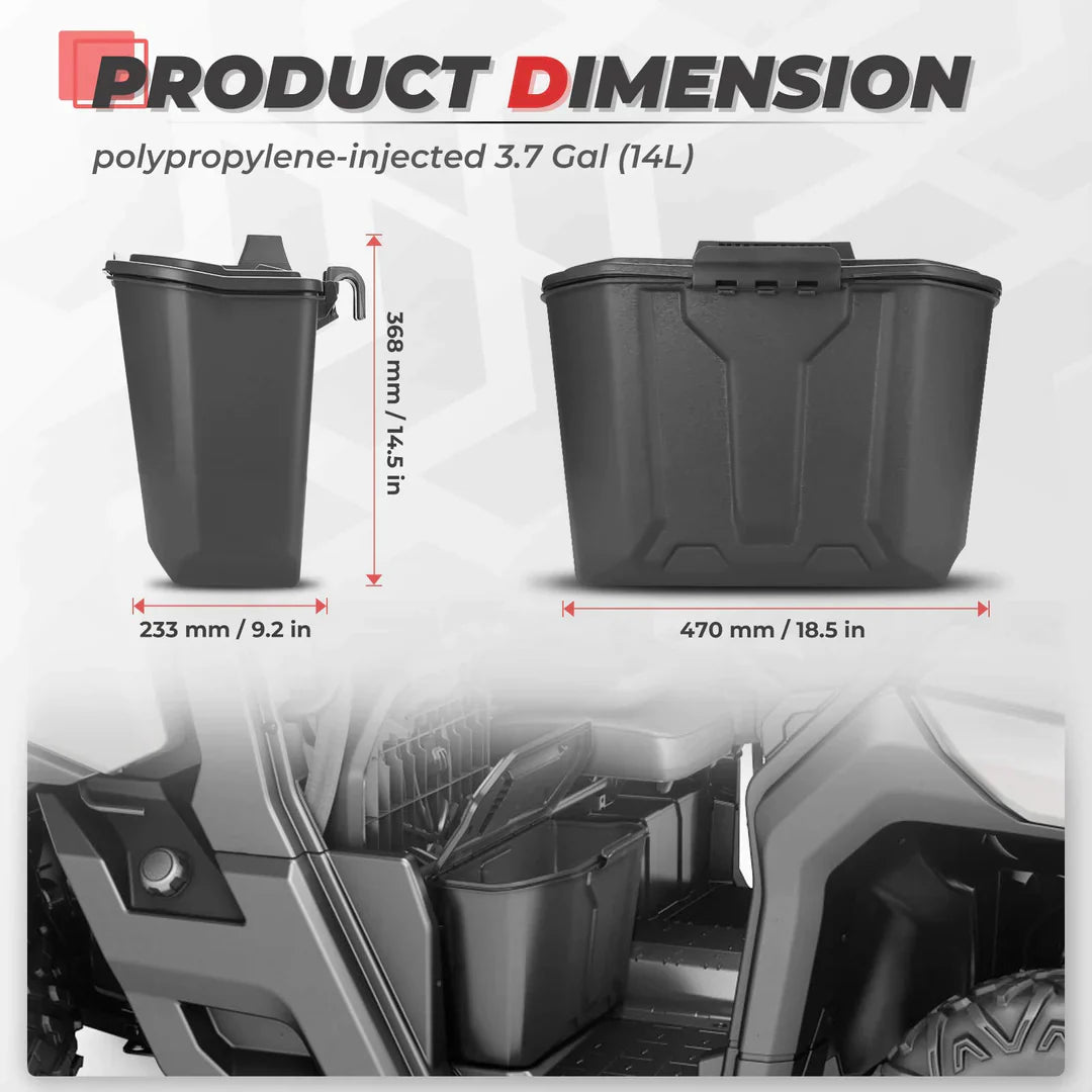 Kemimoto Removable 20L Cargo Storage Box for Can‑Am Defender