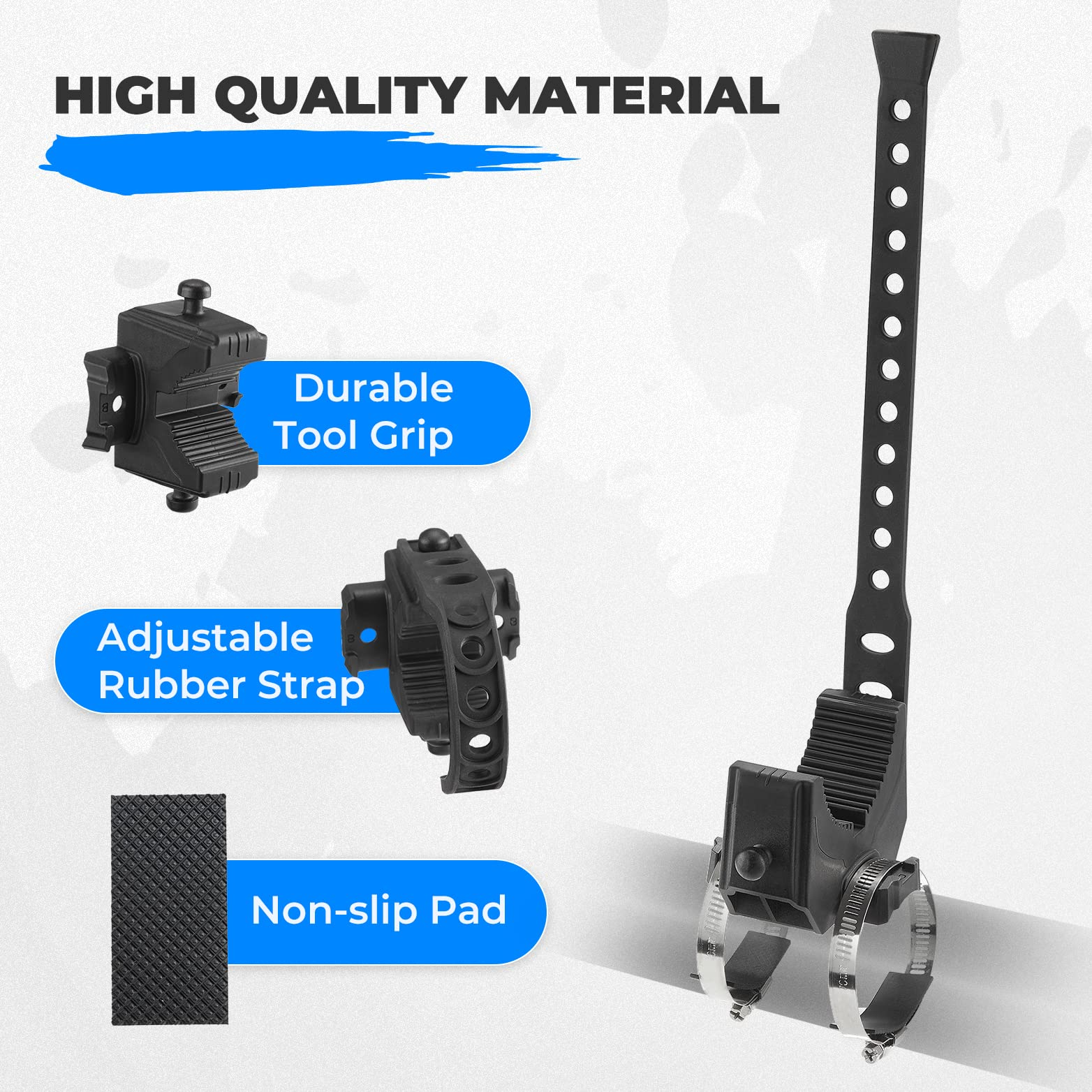 Kemimoto Type B Rubber Tool Clamp for 0.75–2.25" Roll Bars