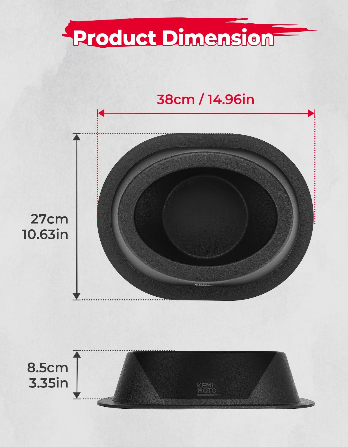 Kemimoto Universal UTV 6.5" Speaker Pods 2pcs