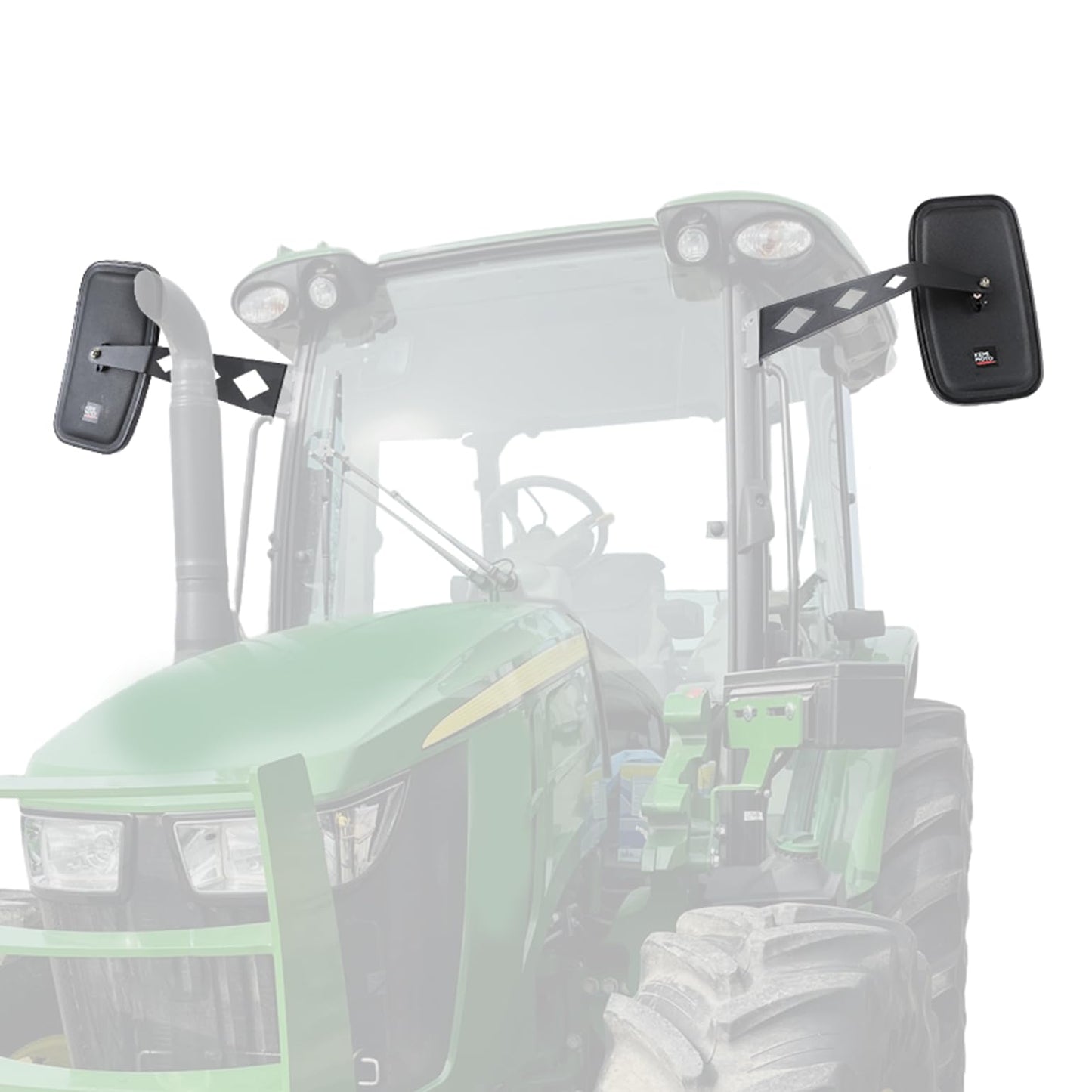 Kemimoto Tractor Side Mirrors Wide‑Angle John Deere Compatible