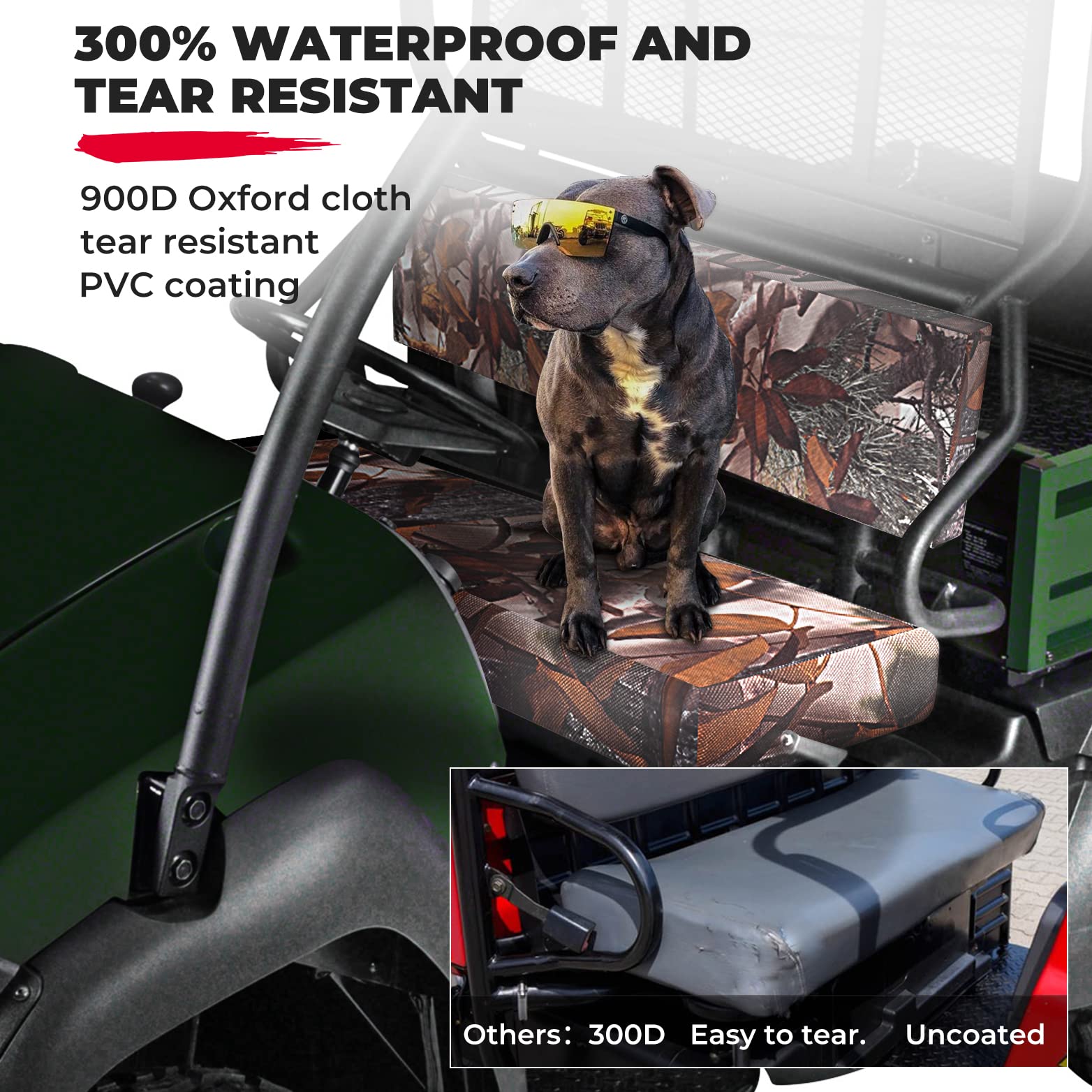 Kemimoto UTV Camo Seat Cover for Kawasaki Mule