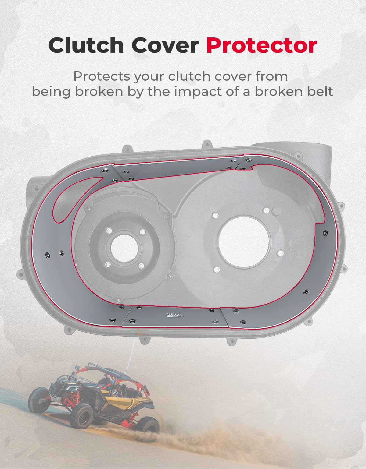 Kemimoto Stainless Steel Belt Guard for Can‑Am Maverick X3
