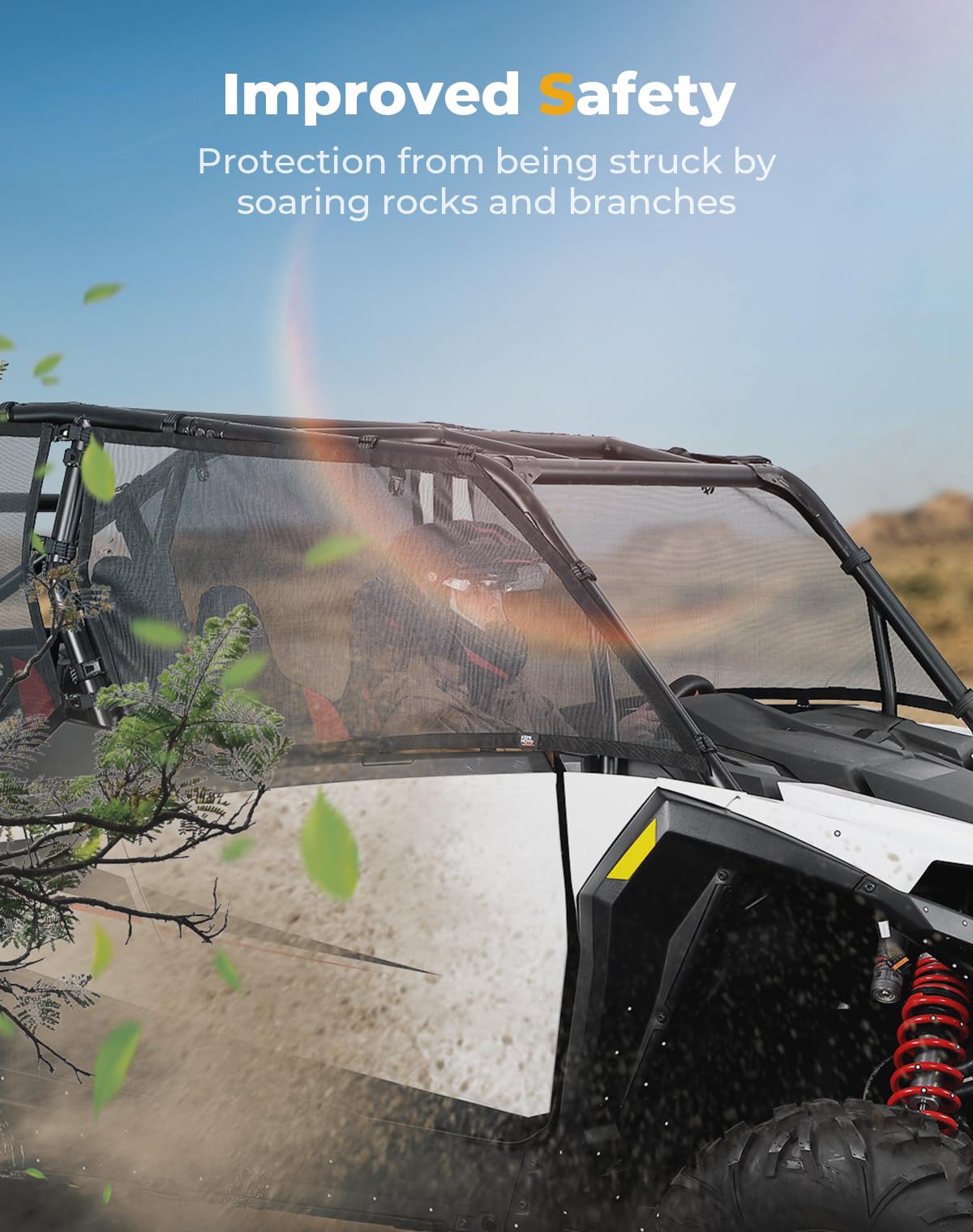Kemimoto Window Mesh for 2024 Polaris RZR XP 4 1000