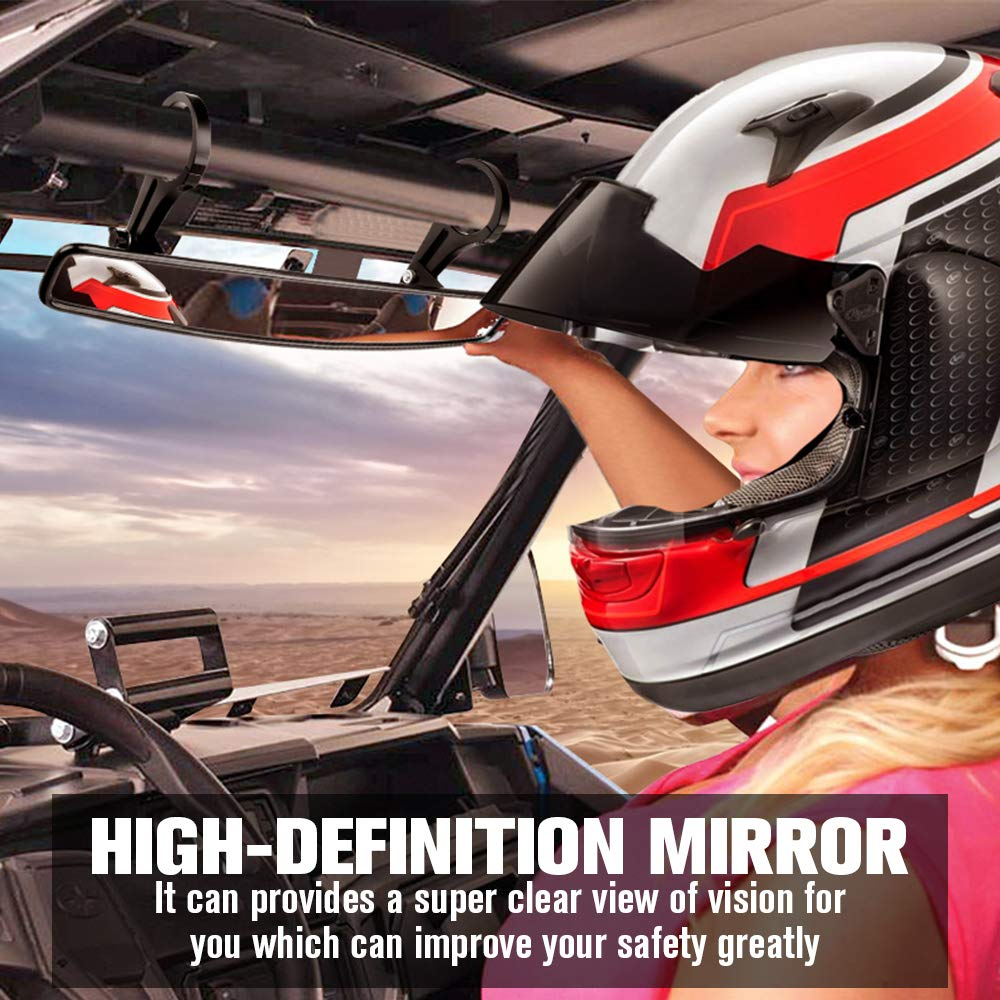 Kemimoto Rear View Mirror 1.75" Clamps Convex Design
