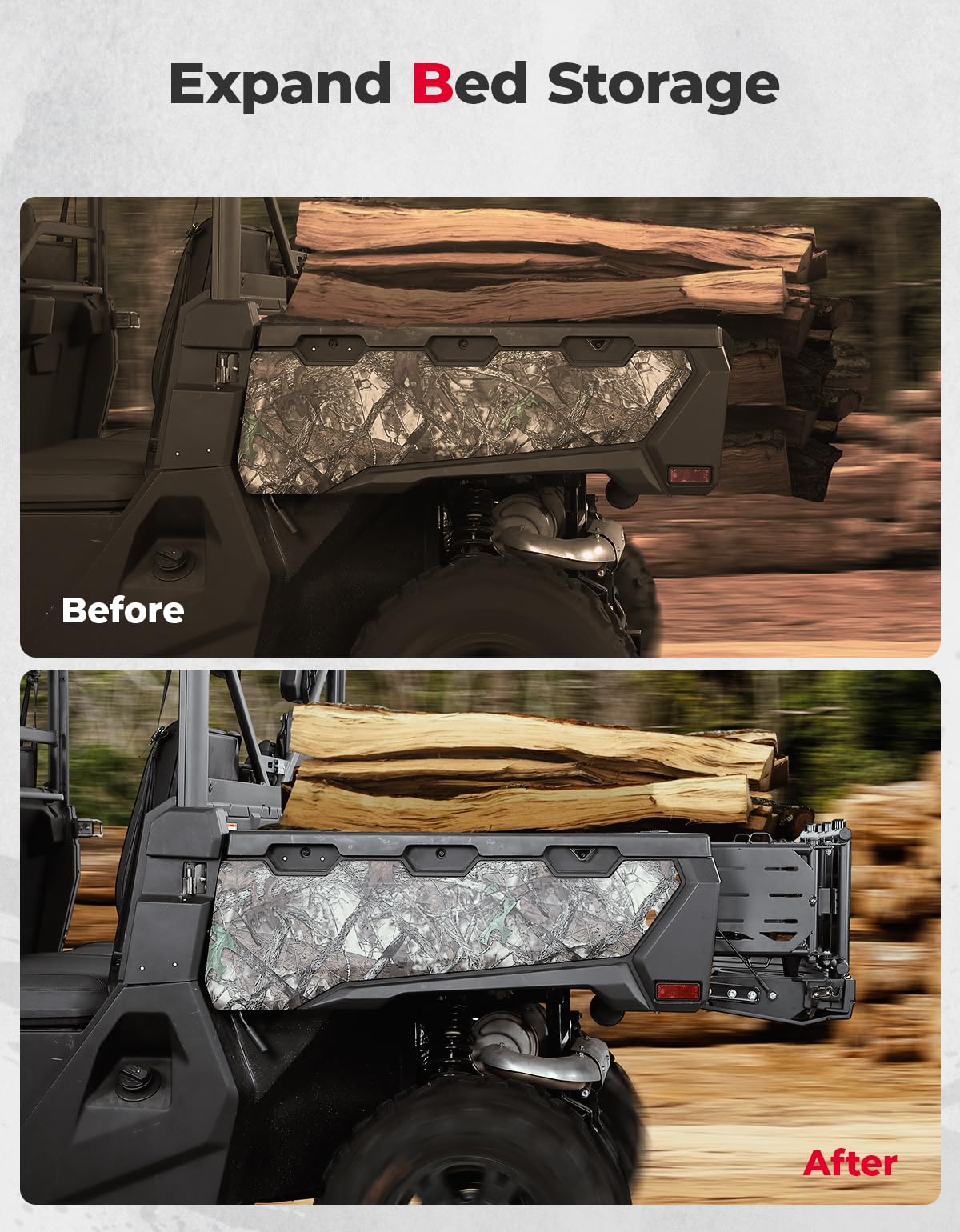 Kemimoto Uforce 1000/1000 XL Bed Extender Flip Design