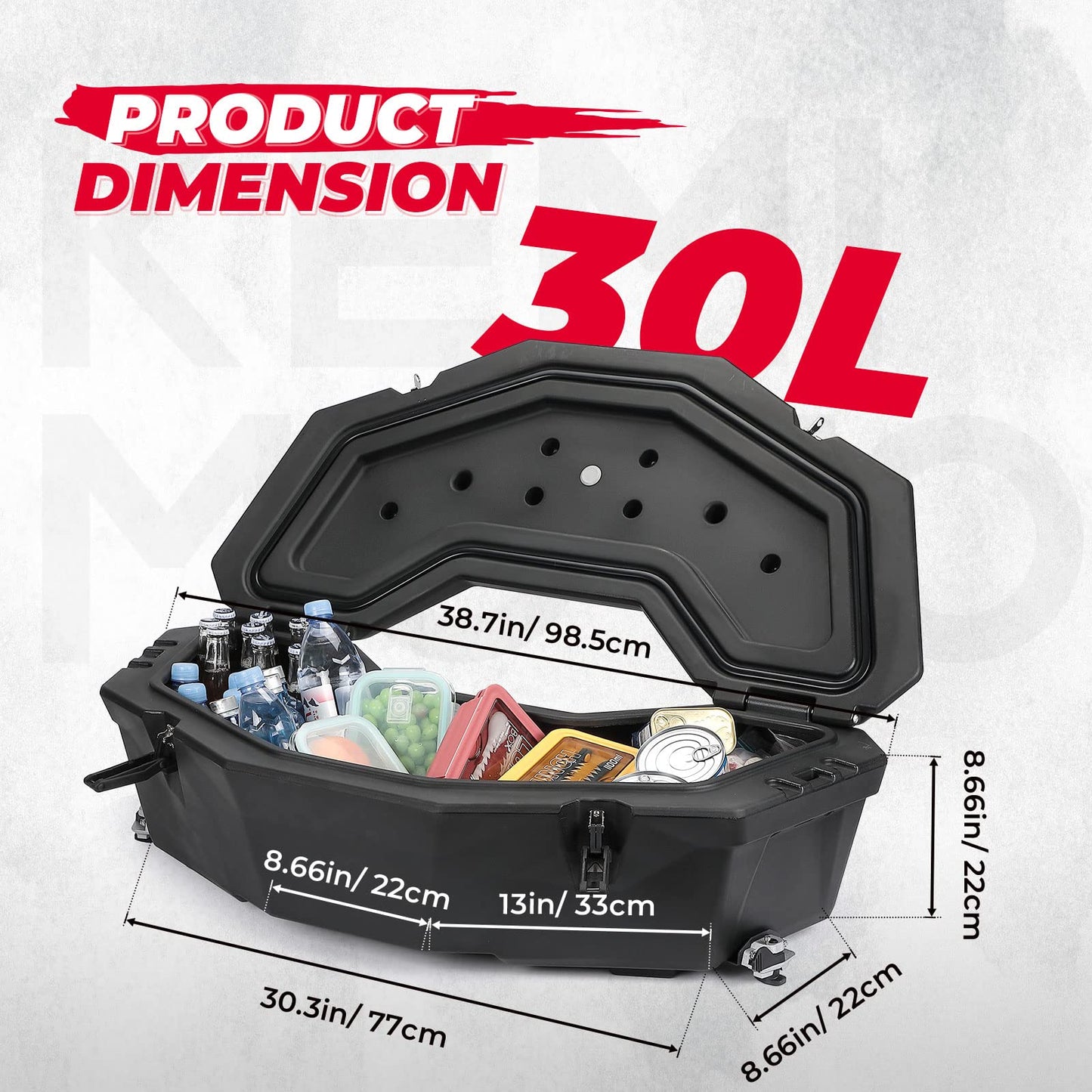 Kemimoto LinQ Pivoting Cargo Rack Storage Box for Maverick X3/MAX
