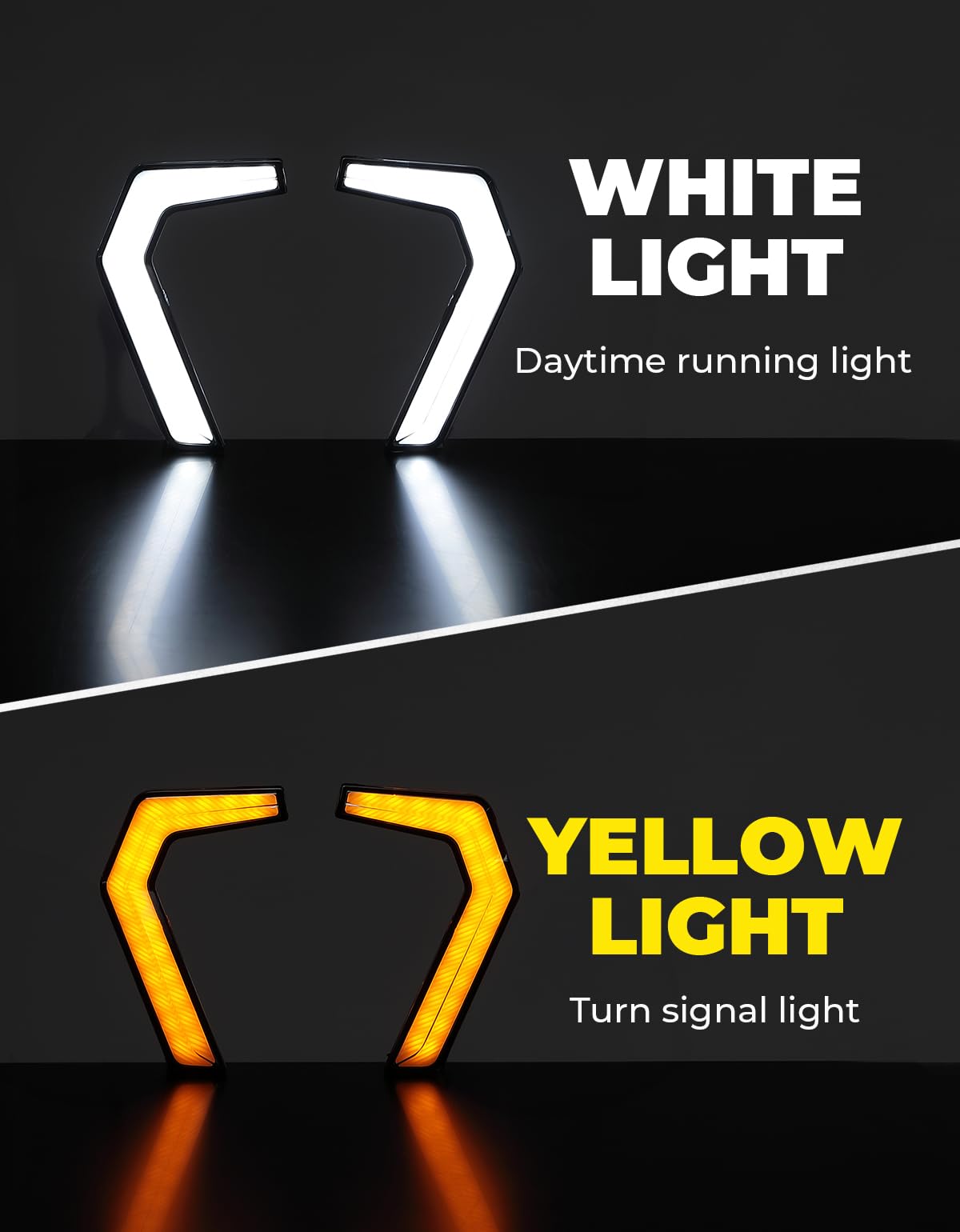 Kemimoto Fang Accent Turn Signal 2-Pack for Polaris 1000 2016‑2024