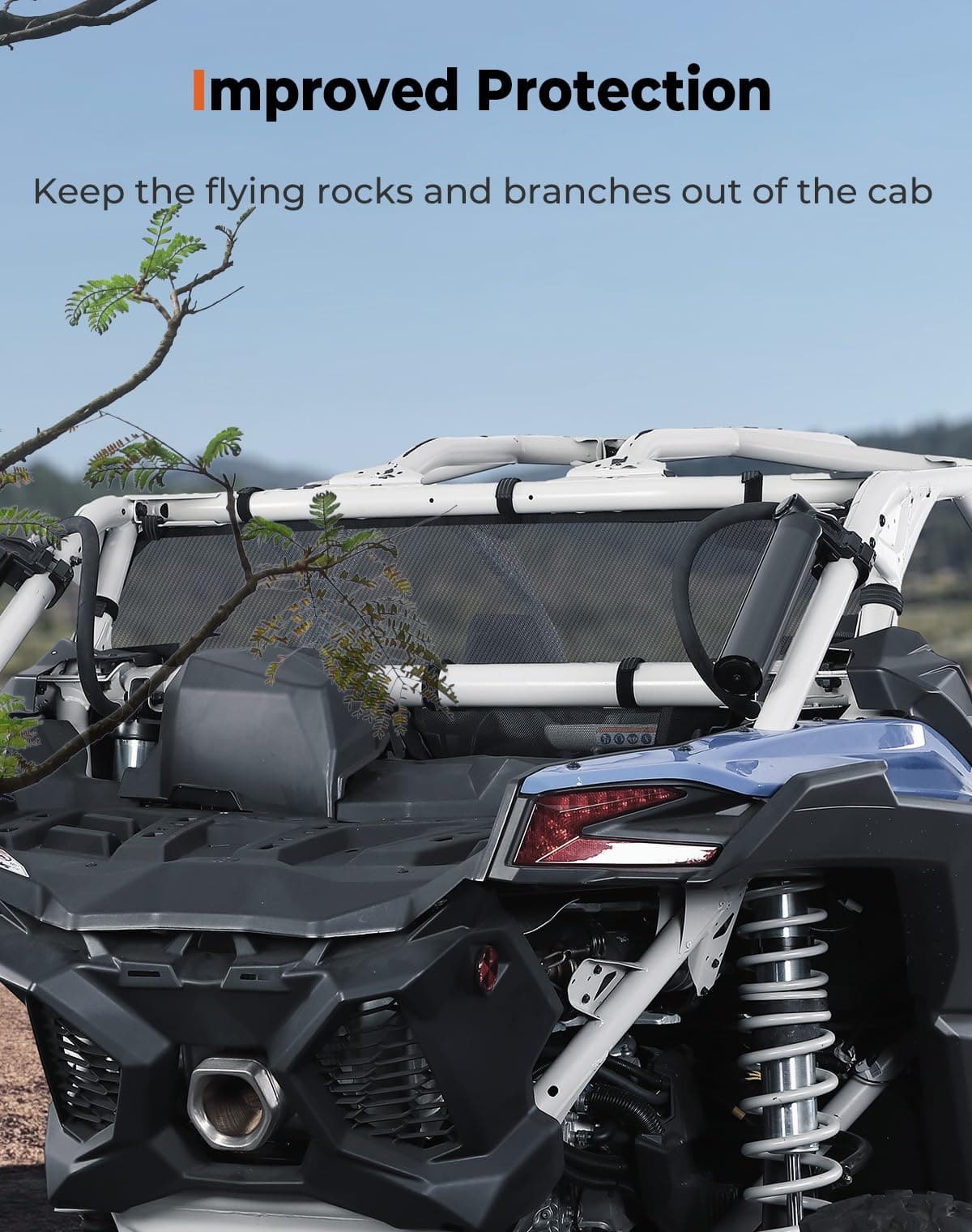 Kemimoto Rear Window Net for Can‑Am Maverick X3/MAX