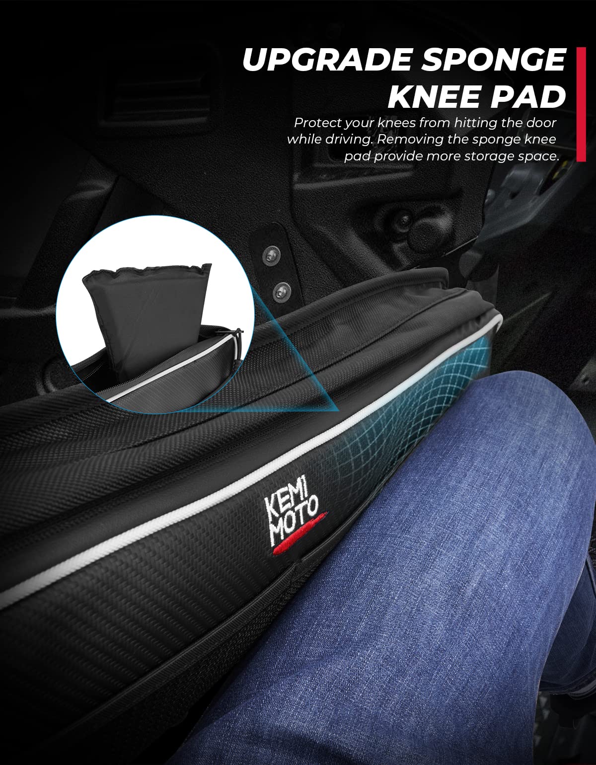 KEMIMOTO Talon Door Bags with Knee Pad, Pack of 2