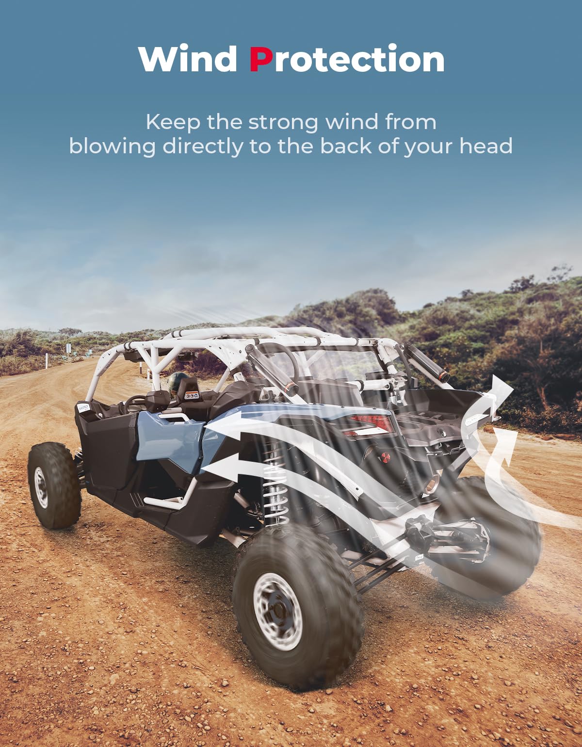Kemimoto Soft Rear Windshield for Can‑Am Maverick X3/MAX