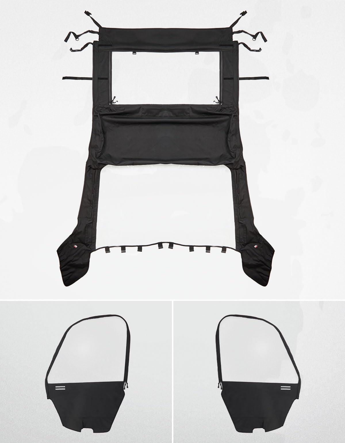 Kemimoto UTV Cab Enclosure 900D for Yamaha Rhino Half Doors