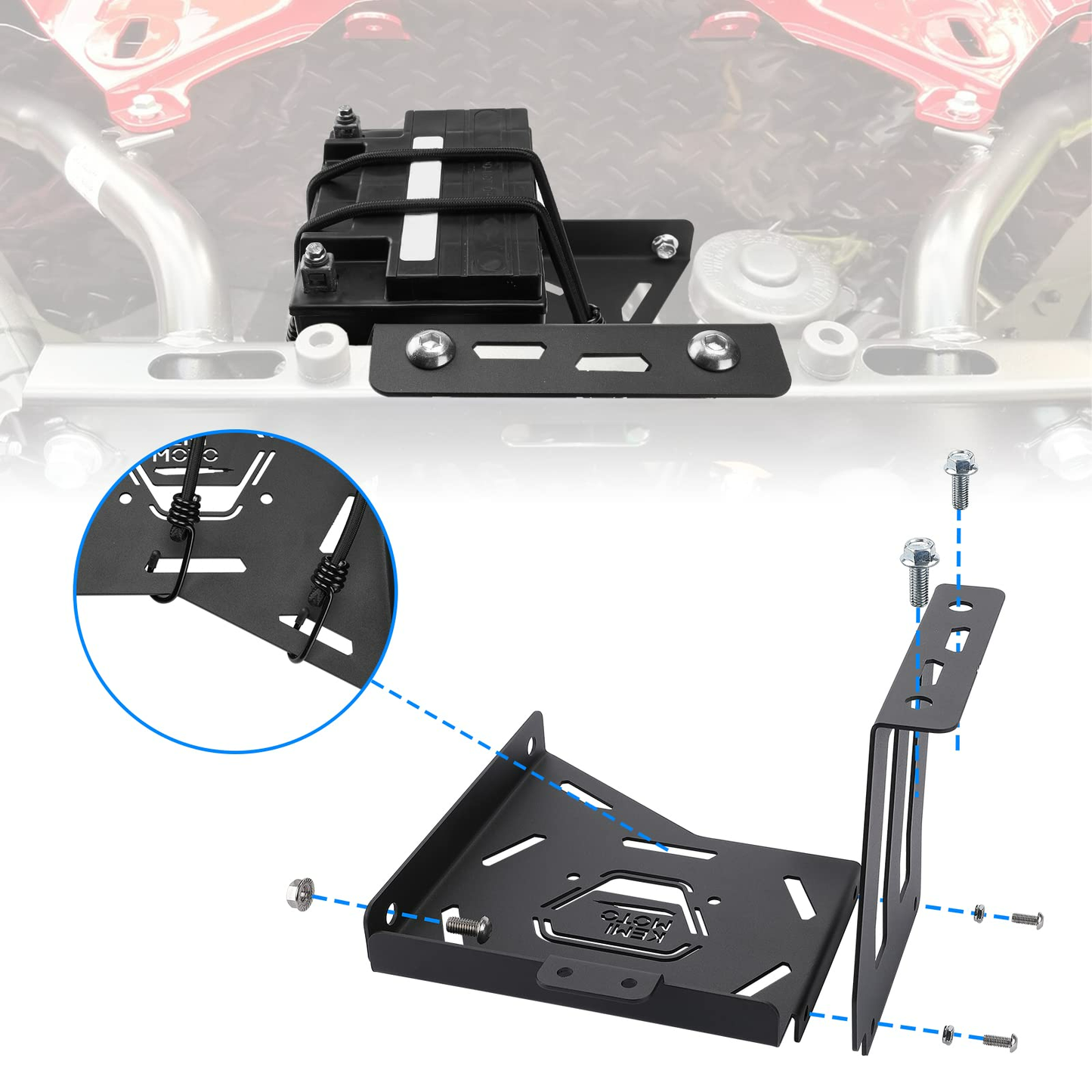 Kemimoto Second Battery Tray for Honda Talon 2019-2022
