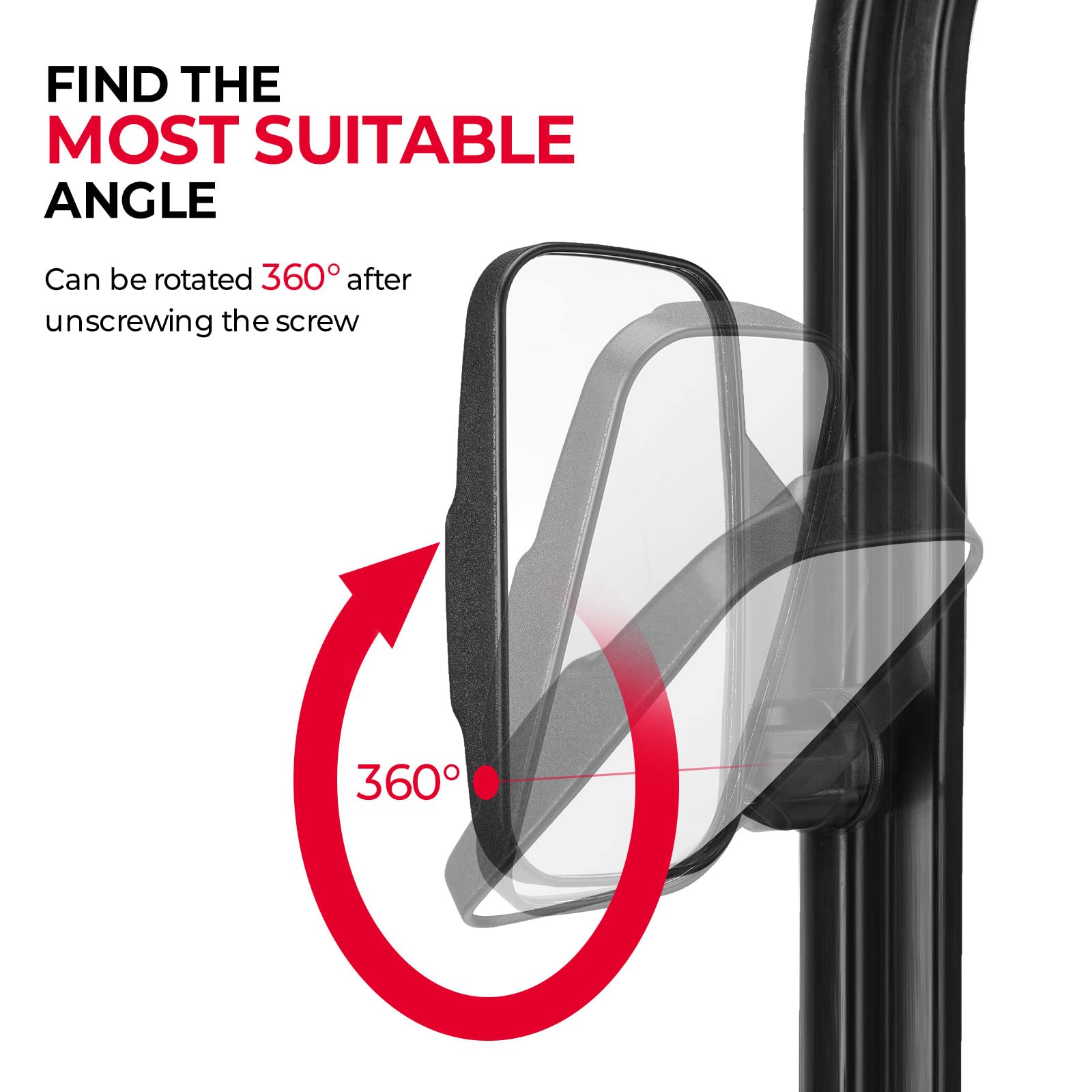 Adjustable Side Mirrors with Bypass for Ranger/ General/ Defender/ Maverick Trail