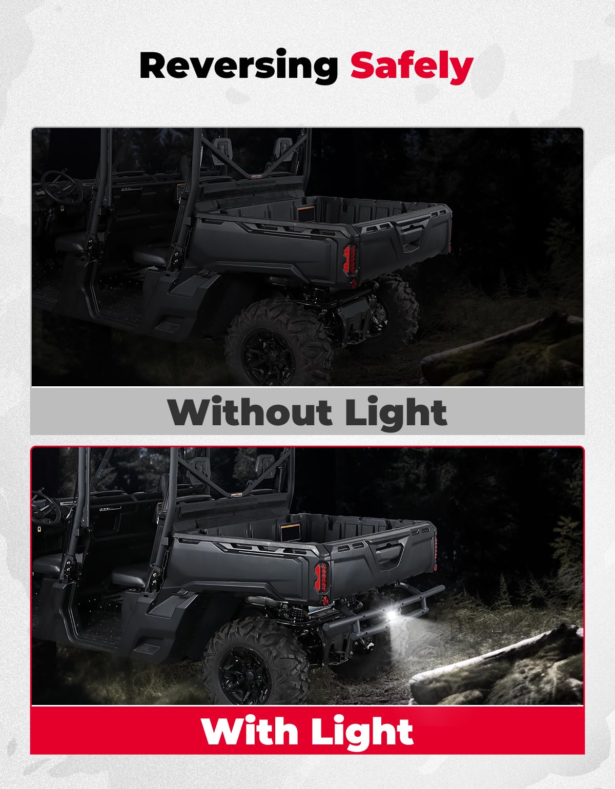 Kemimoto Rear Bumper with Light for Can‑Am Defender