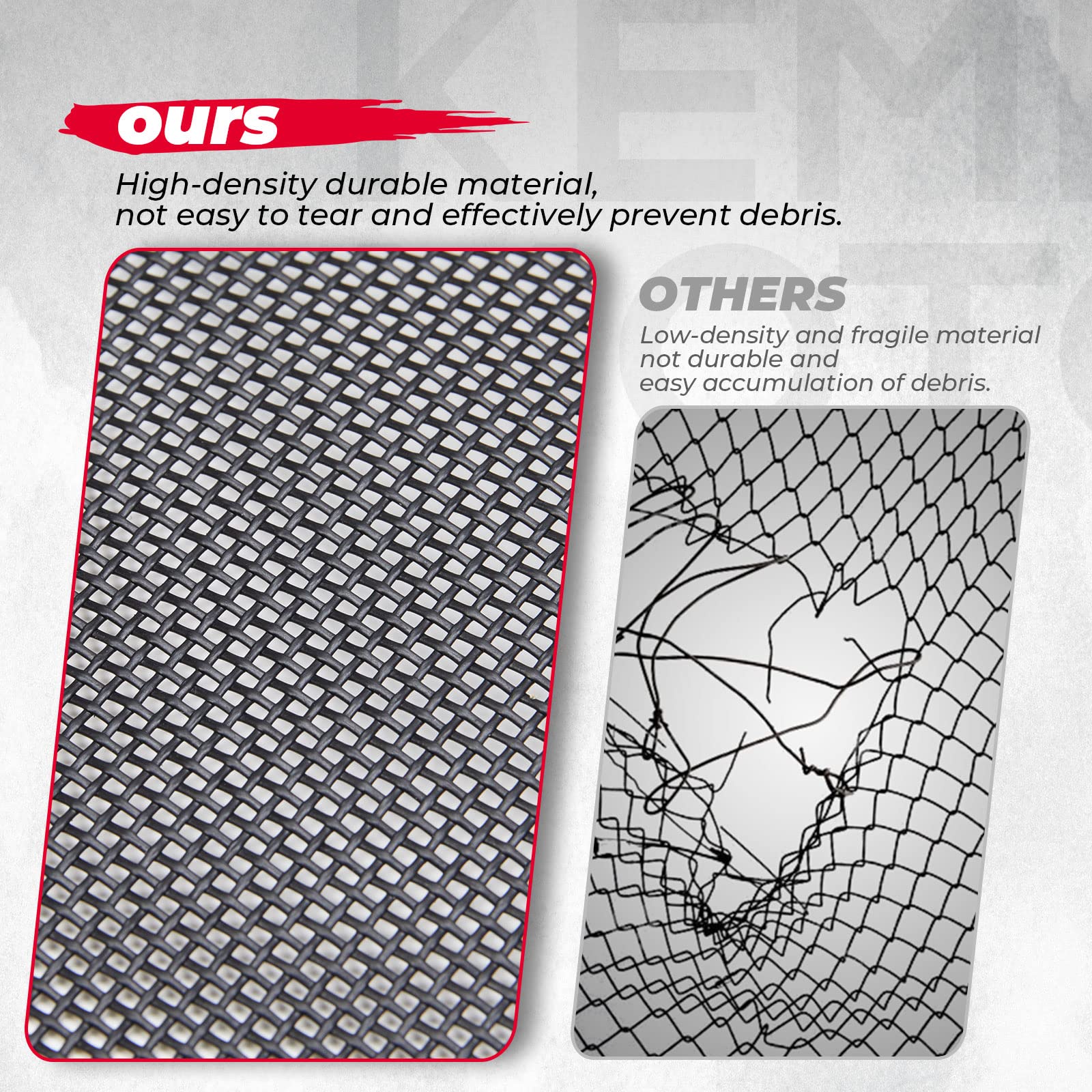 Kemimoto Rear Window Net Mesh for Polaris RZR PRO XP