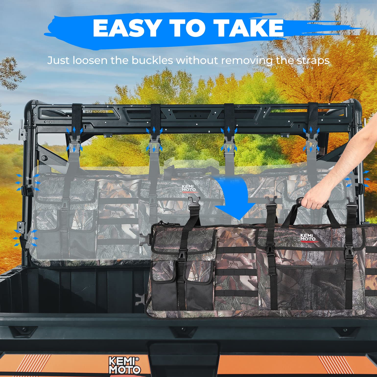 Kemimoto UTV Double Gun Holder Tool Rack