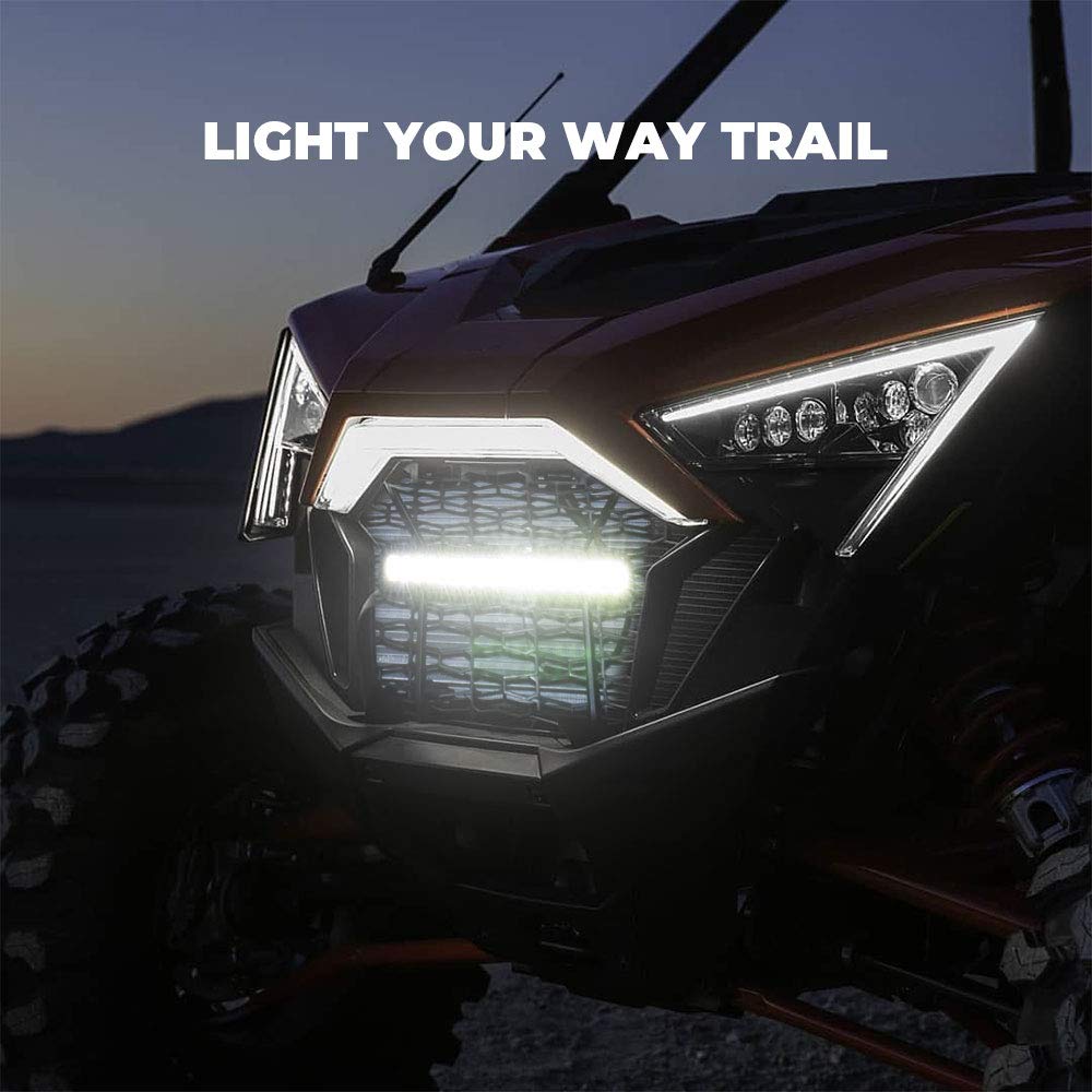 Kemimoto LED Mesh Grill for Polaris RZR PRO XP Black
