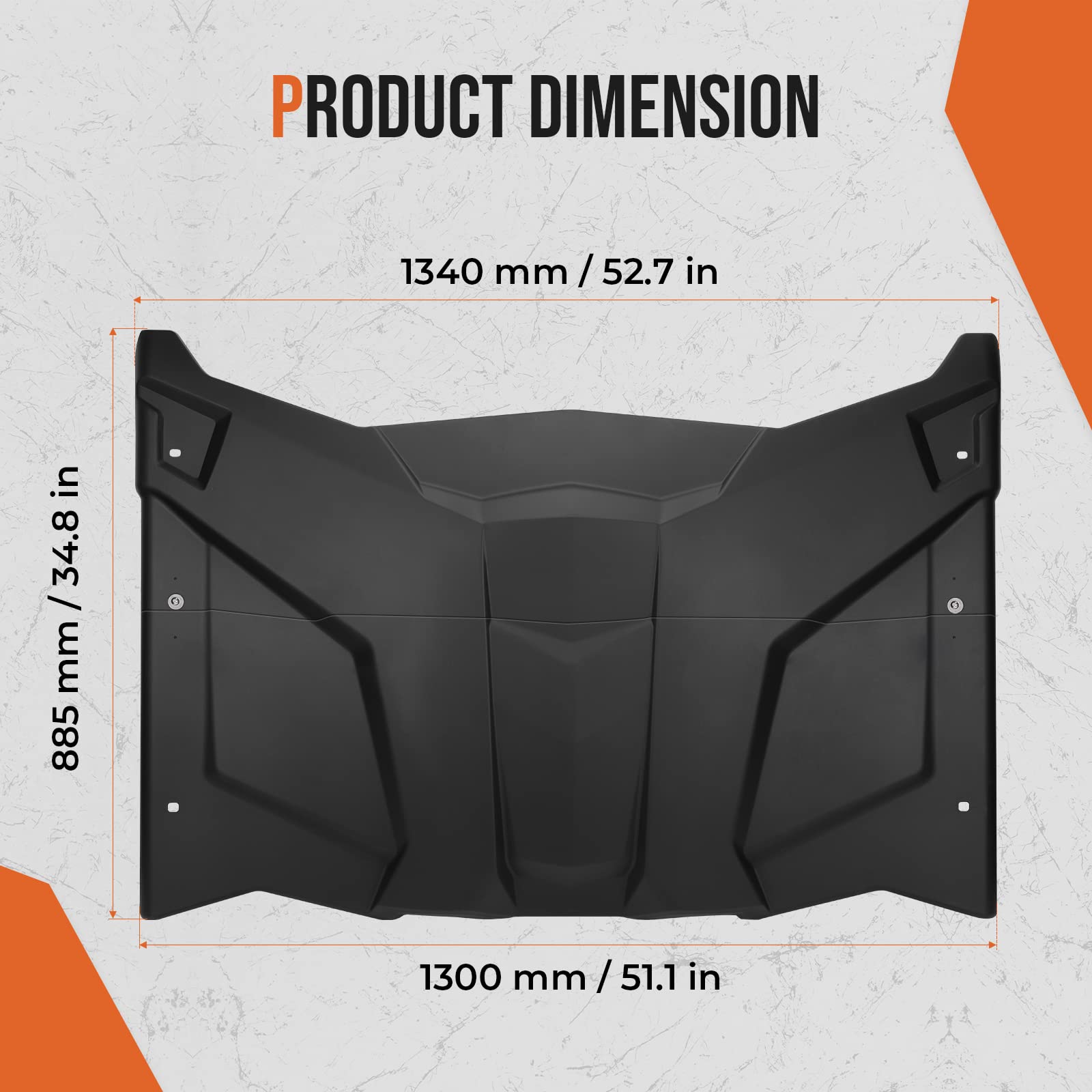 KEMIMOTO Front Lower Door Inserts & Roof for Can‑Am Maverick X3