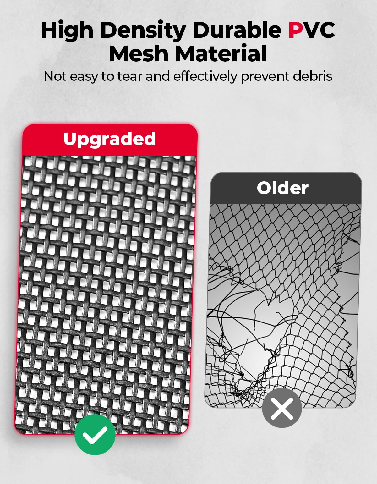 Kemimoto Rear Ventilated Window Nets for Can‑Am Defender