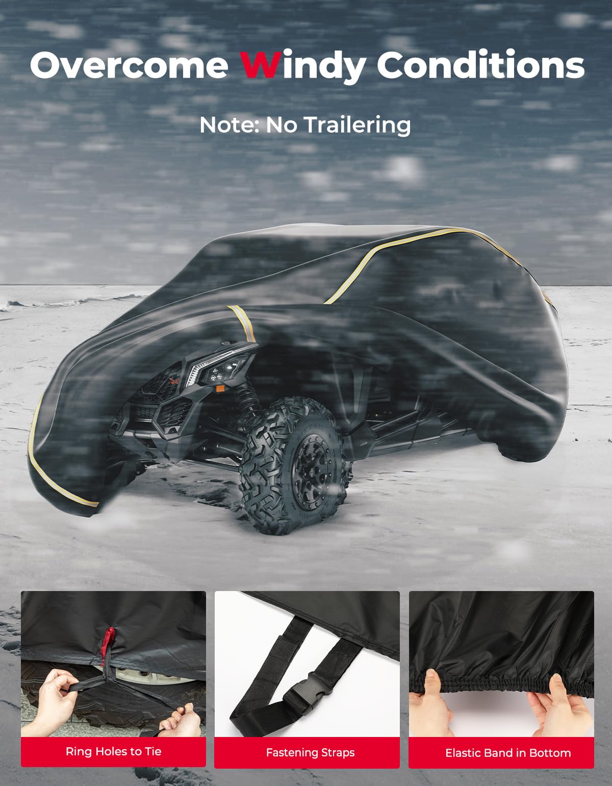Kemimoto 4-Seater UTV Cover for Can‑Am Maverick X3 Max