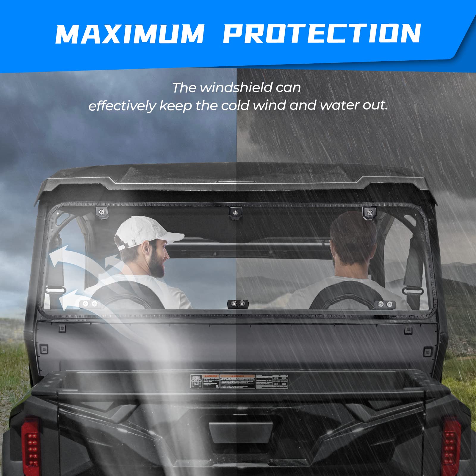 Kemimoto Soft Cab Enclosure & Rear Windshield General XP 4