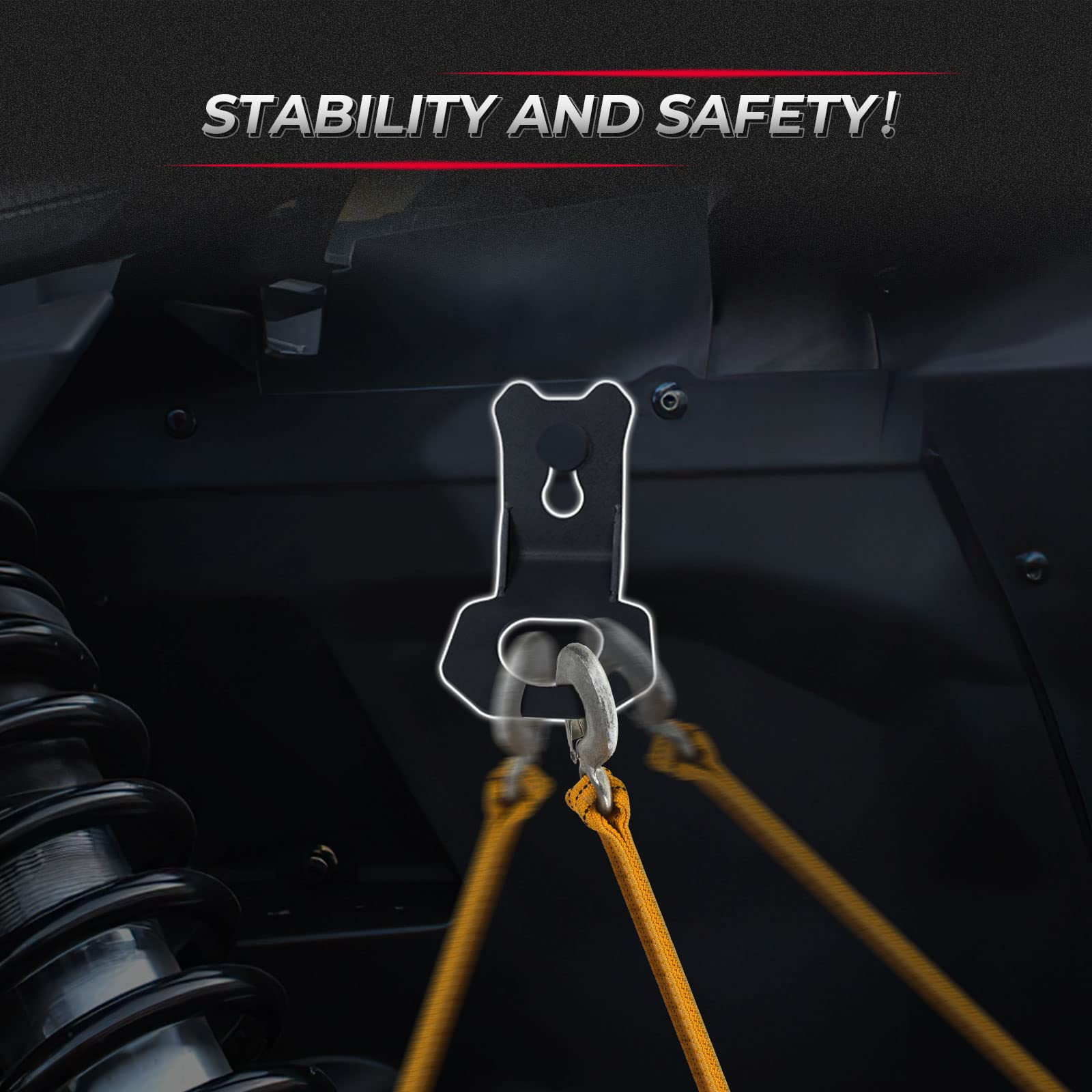 4PCS Tie Down Brackets Hooks for Can Am Maverick X3/MAX