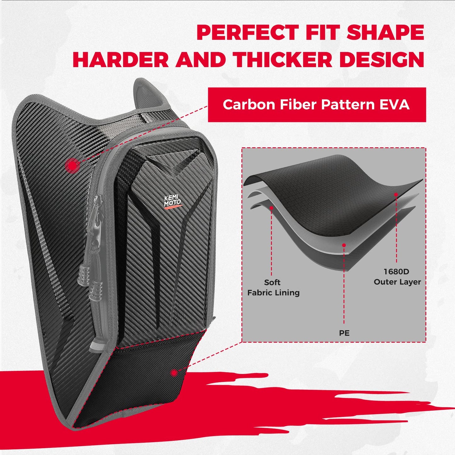 Kemimoto Side Door & Center Console Bag for Polaris Slingshot Water‑Resistant