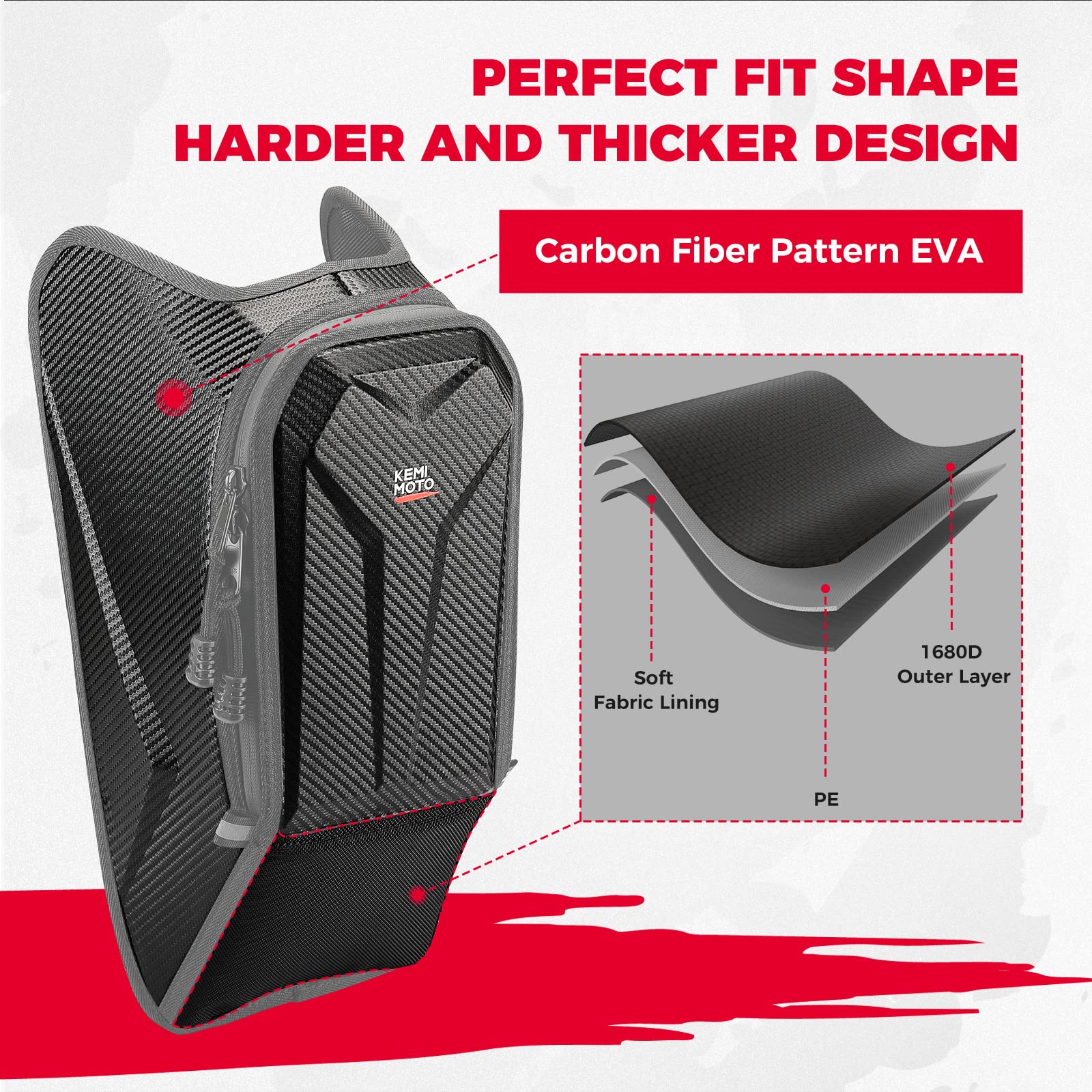 Kemimoto Side Door & Center Console Bag for Polaris Slingshot Water‑Resistant