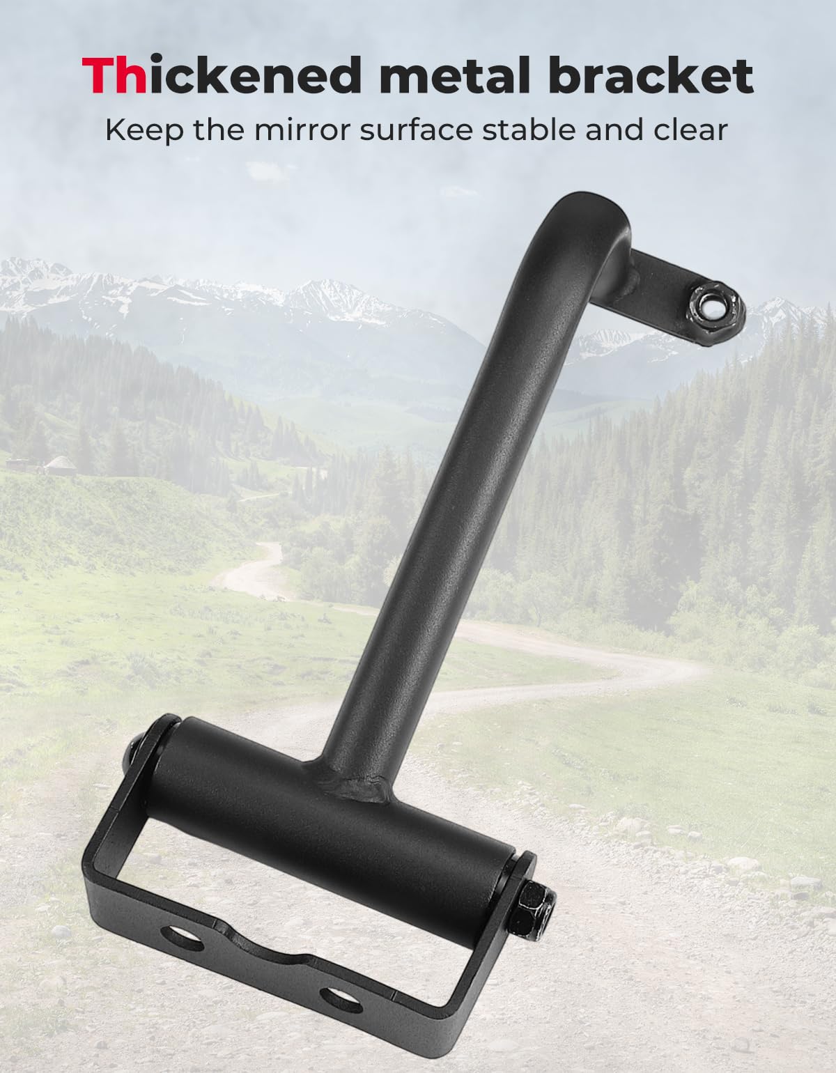Kemimoto Convex Side Mirrors Black for Kubota RTV 400/500