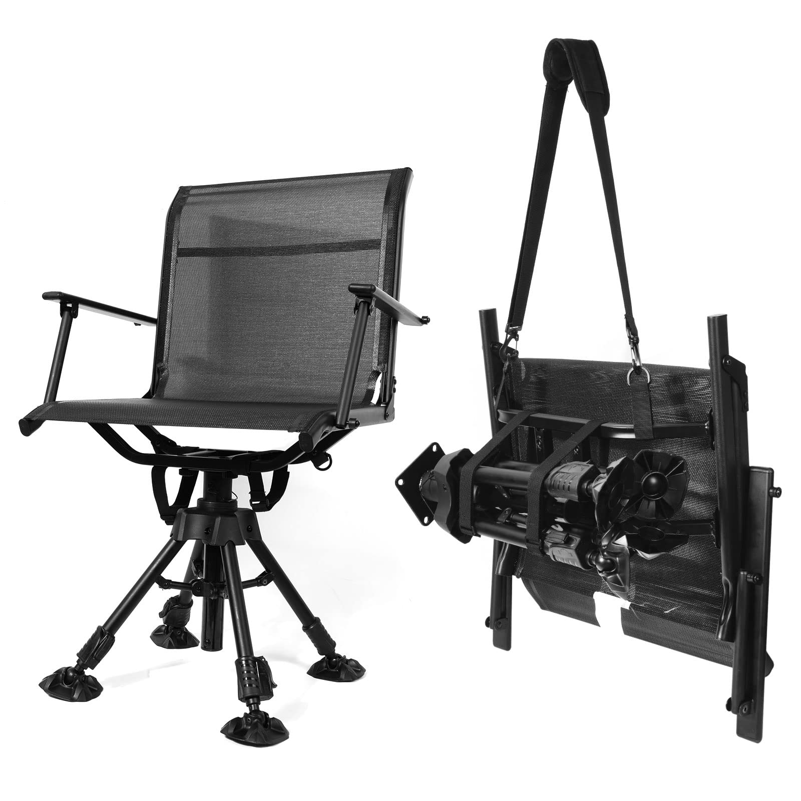360 Degree Silent Swivel Blind Hunting Chair