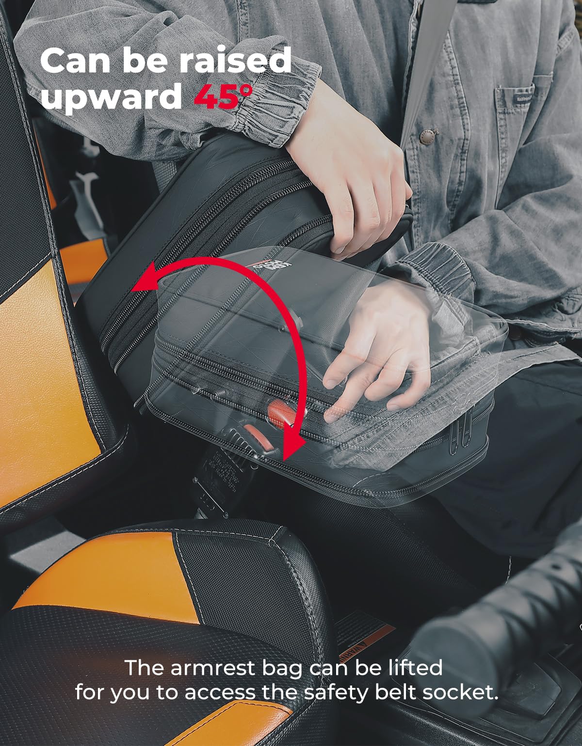 Kemimoto UTV Armrest Storage Bag for Polaris RZR 900