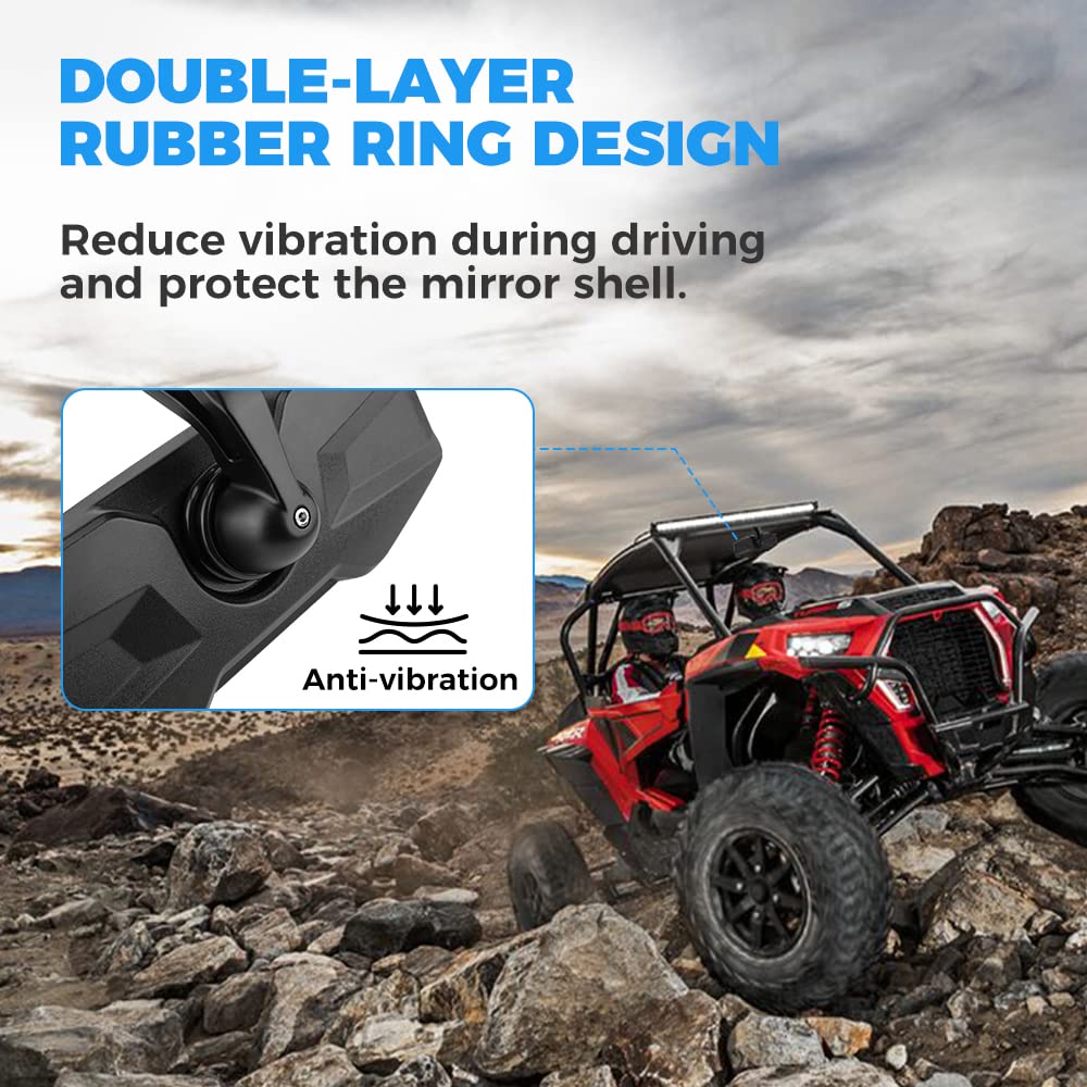 KEMIMOTO Impact‑Resistant Rear View Mirror for Polaris RZR