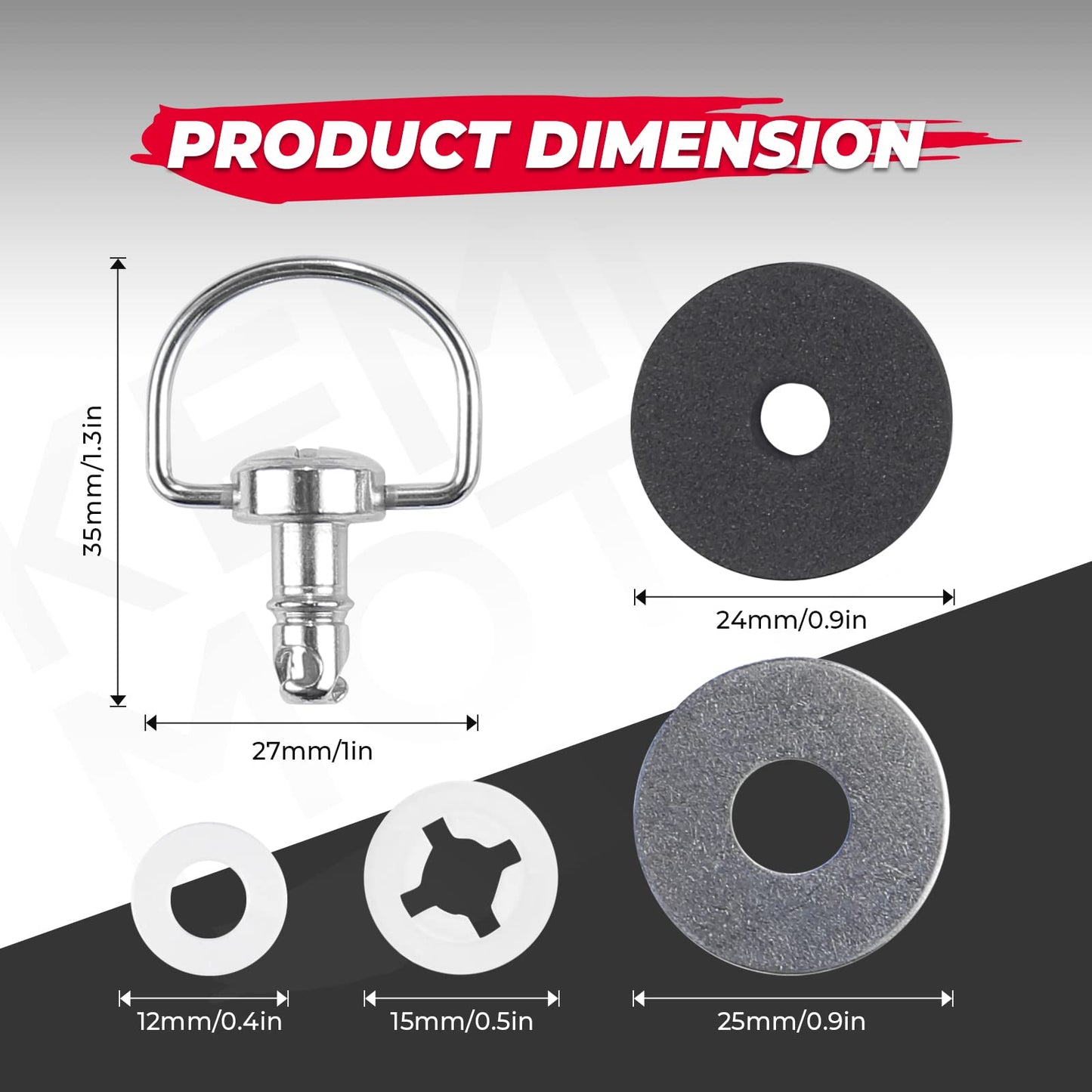 Kemimoto Roof Pins Quick Release for Can‑Am Maverick X3/X3 Max