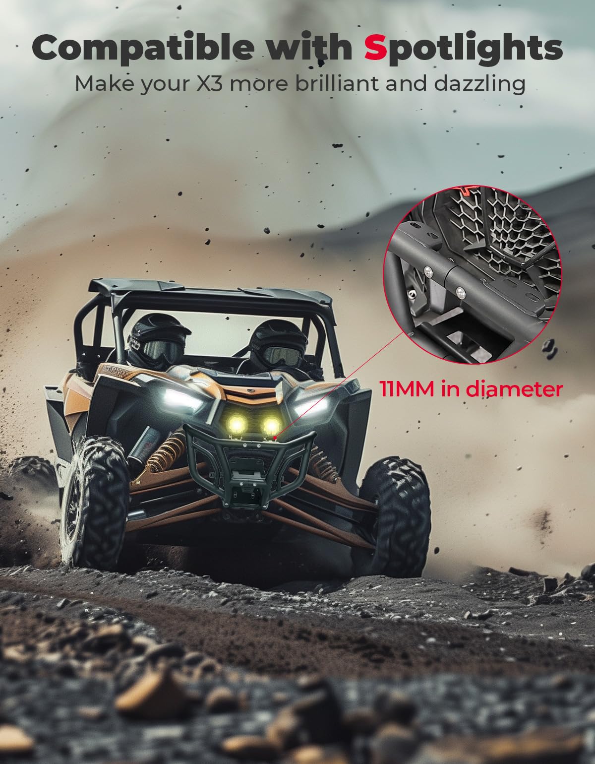 Spotlight Ready Front Bumper for Can-Am Maverick X3/X3 MAX