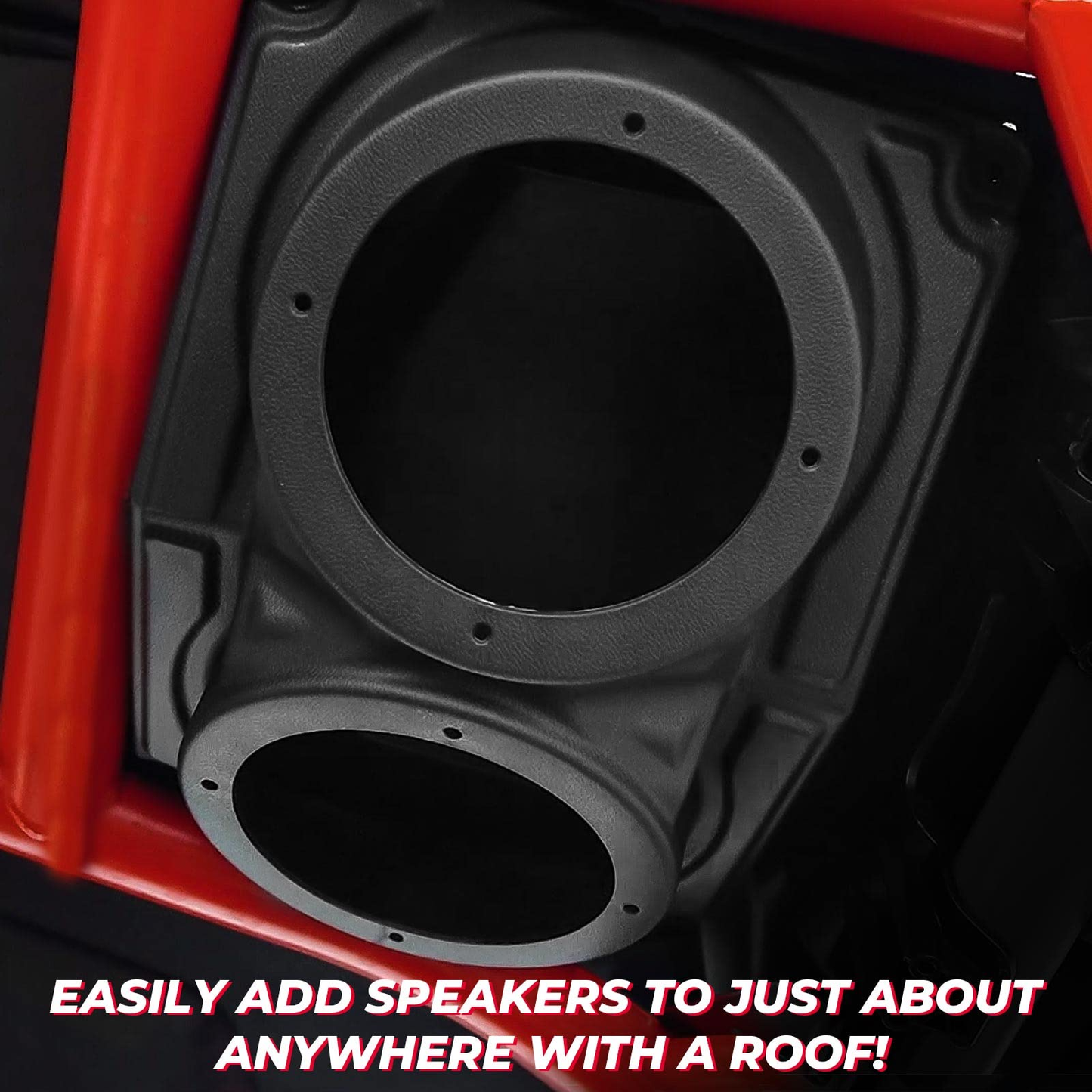 Kemimoto 6.5" Overhead Speaker Mount for UTV, ATV, Golf Cart