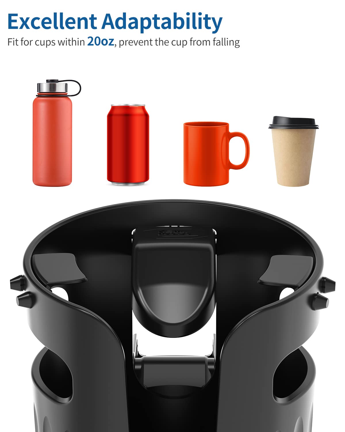 Kemimoto Suction Cup Holder With Tongue Depressor 90-Degree Adjustable