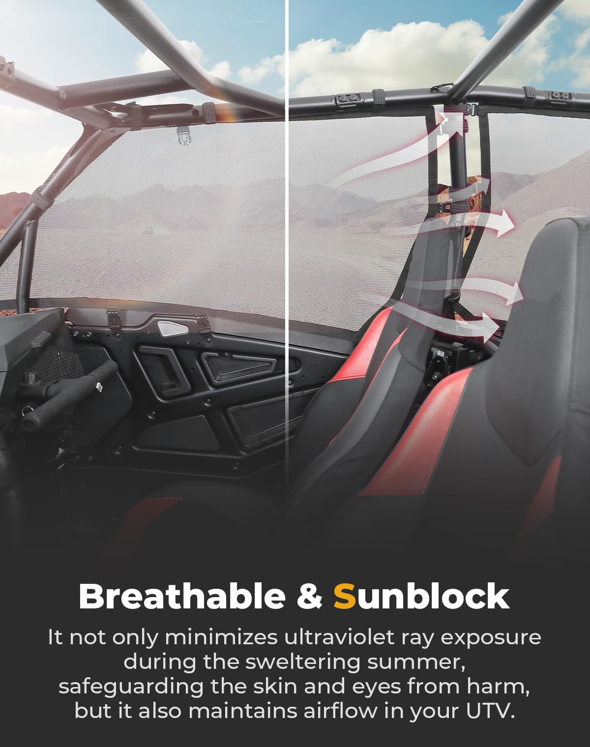 Kemimoto Window Mesh for 2024 Polaris RZR XP 4 1000