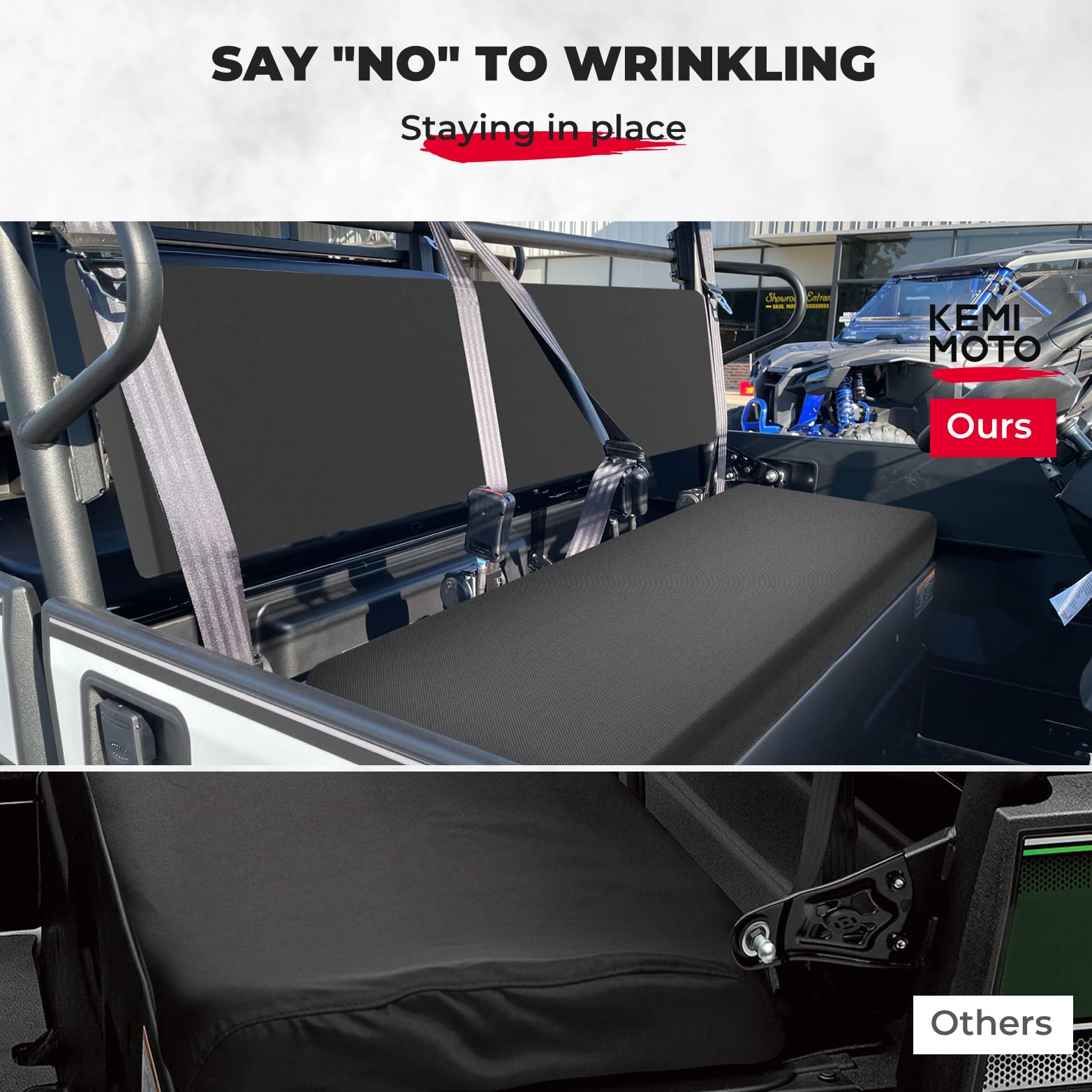 Kemimoto Front Bench Seat Cover for Kawasaki Mule