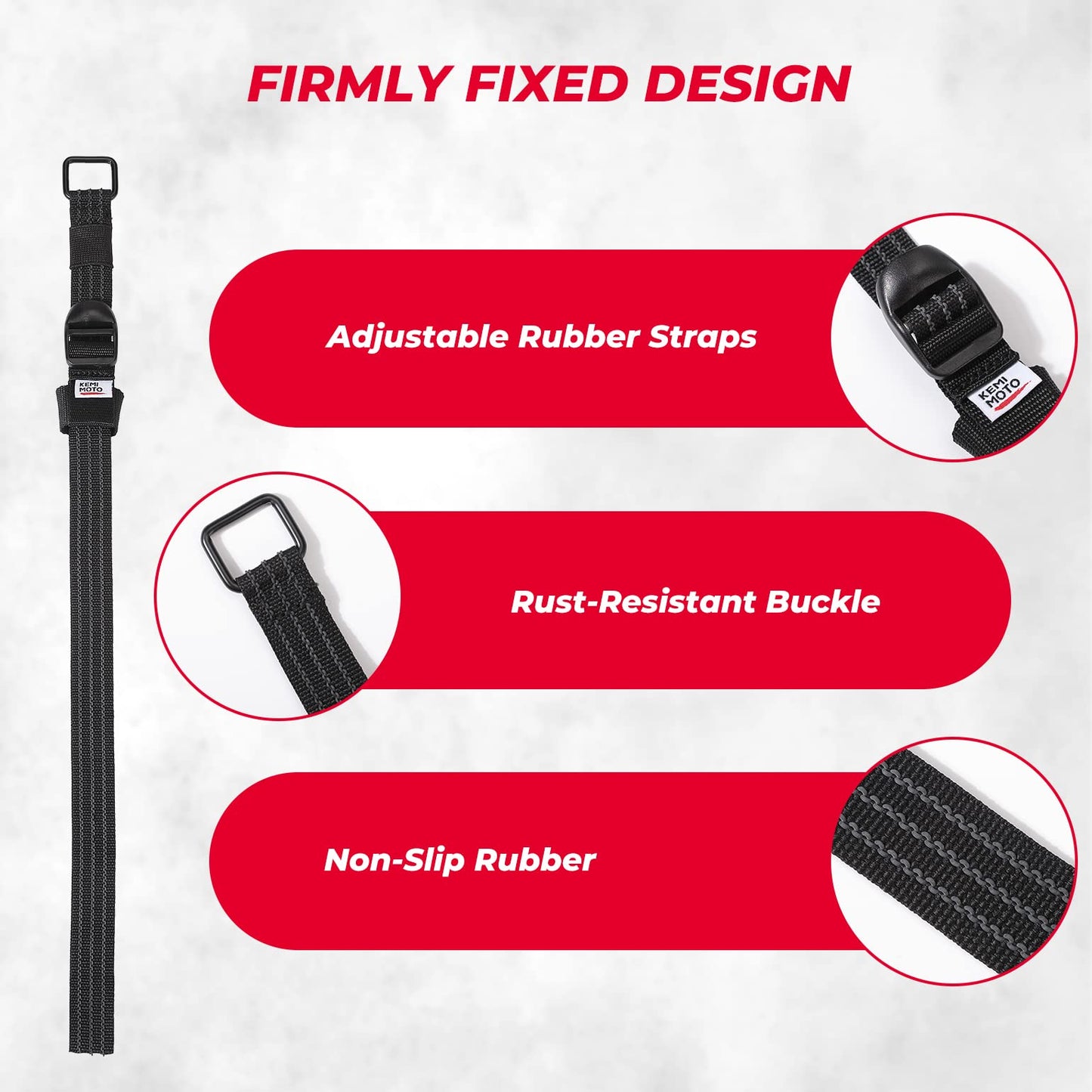 Shovel Holder Rubber Roof Rack Straps Fits 1.5"-3.5" Diameter Tools