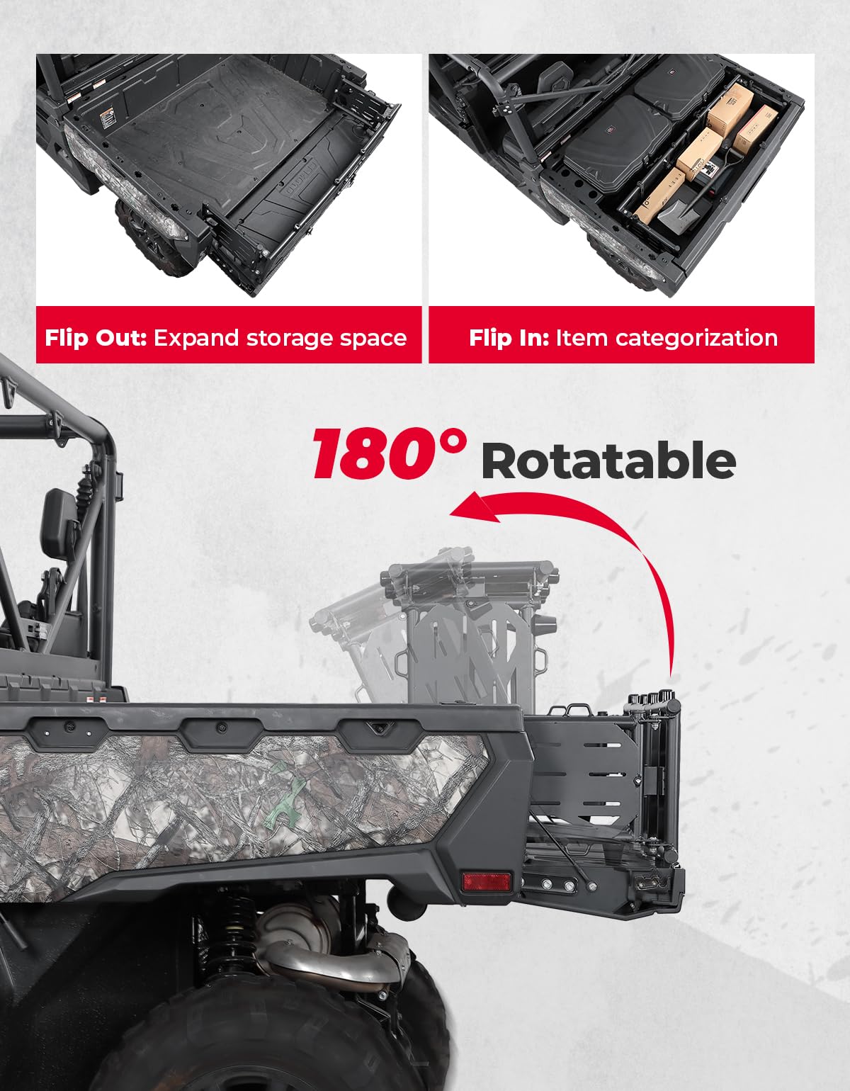 Kemimoto Uforce 1000/1000 XL Bed Extender Flip Design